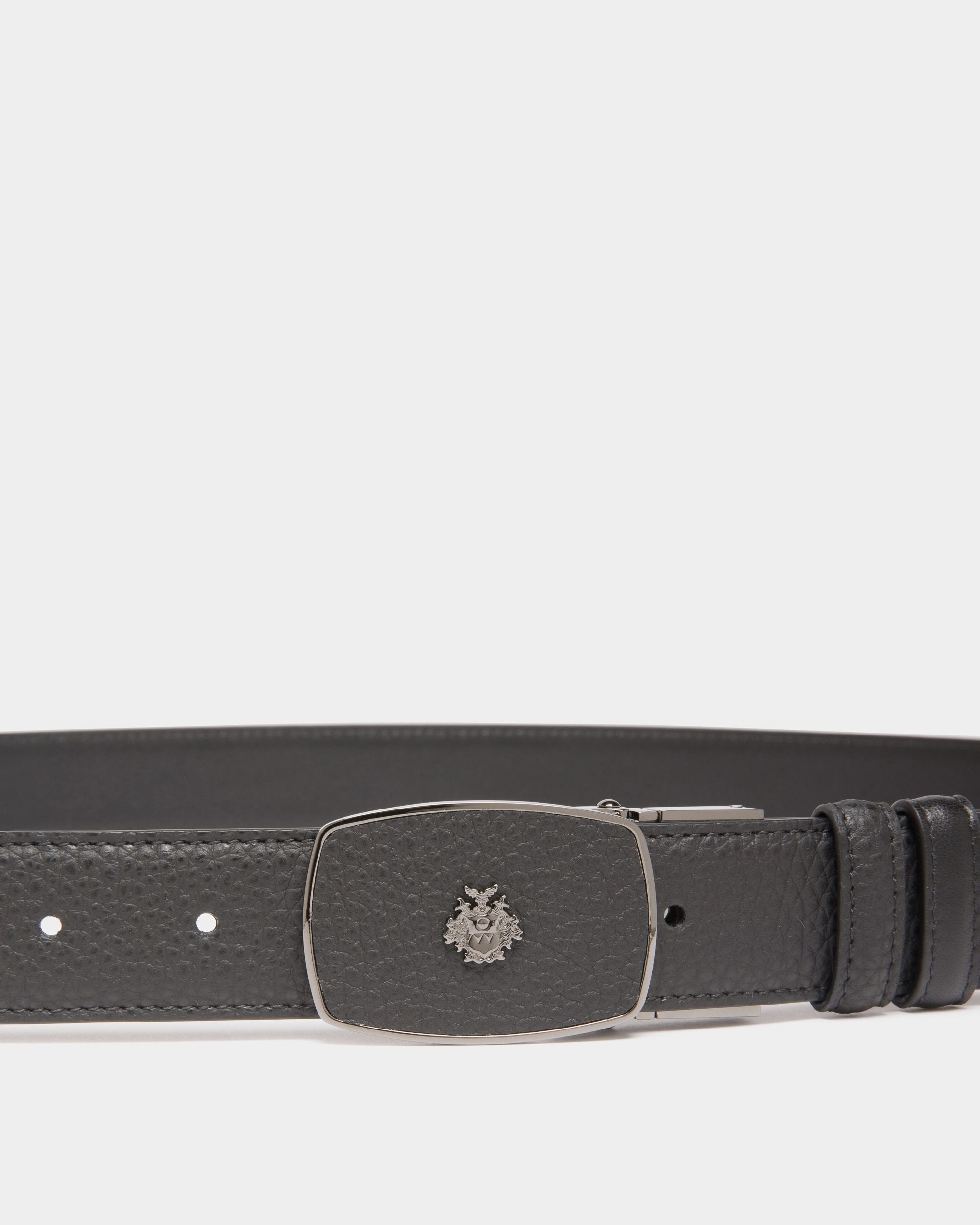 Govin 30 mm Reversible And Adjustable Belt in Black Leather - Men's - Bally - 04