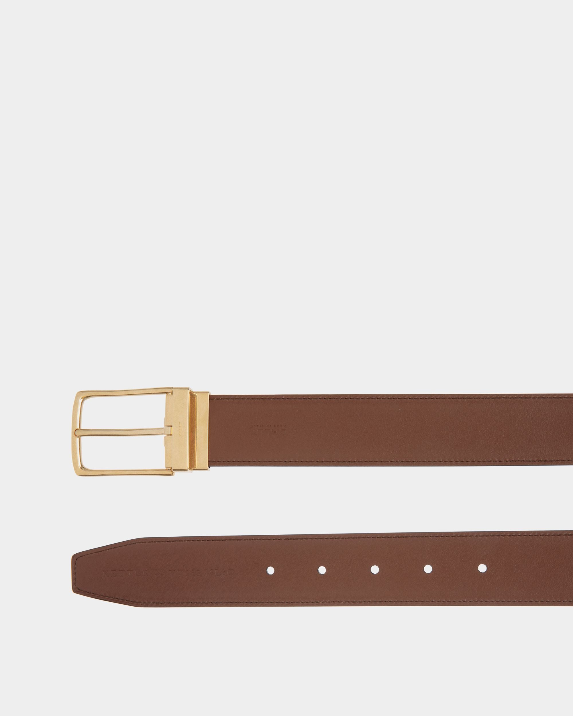 Ketter 35mm Reversible And Adjustable Belt in Brown Leather - Men's - Bally - 02