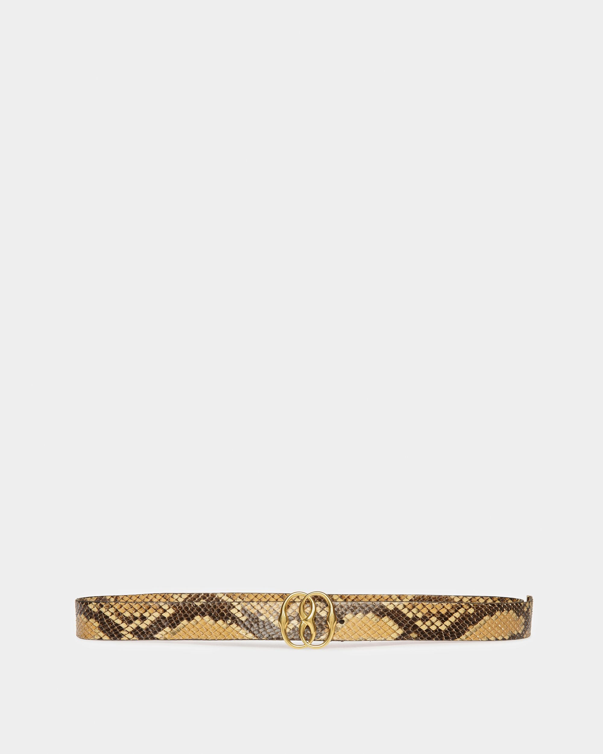 Emblem Printed Python 35mm Belt - Men's - Bally - 01