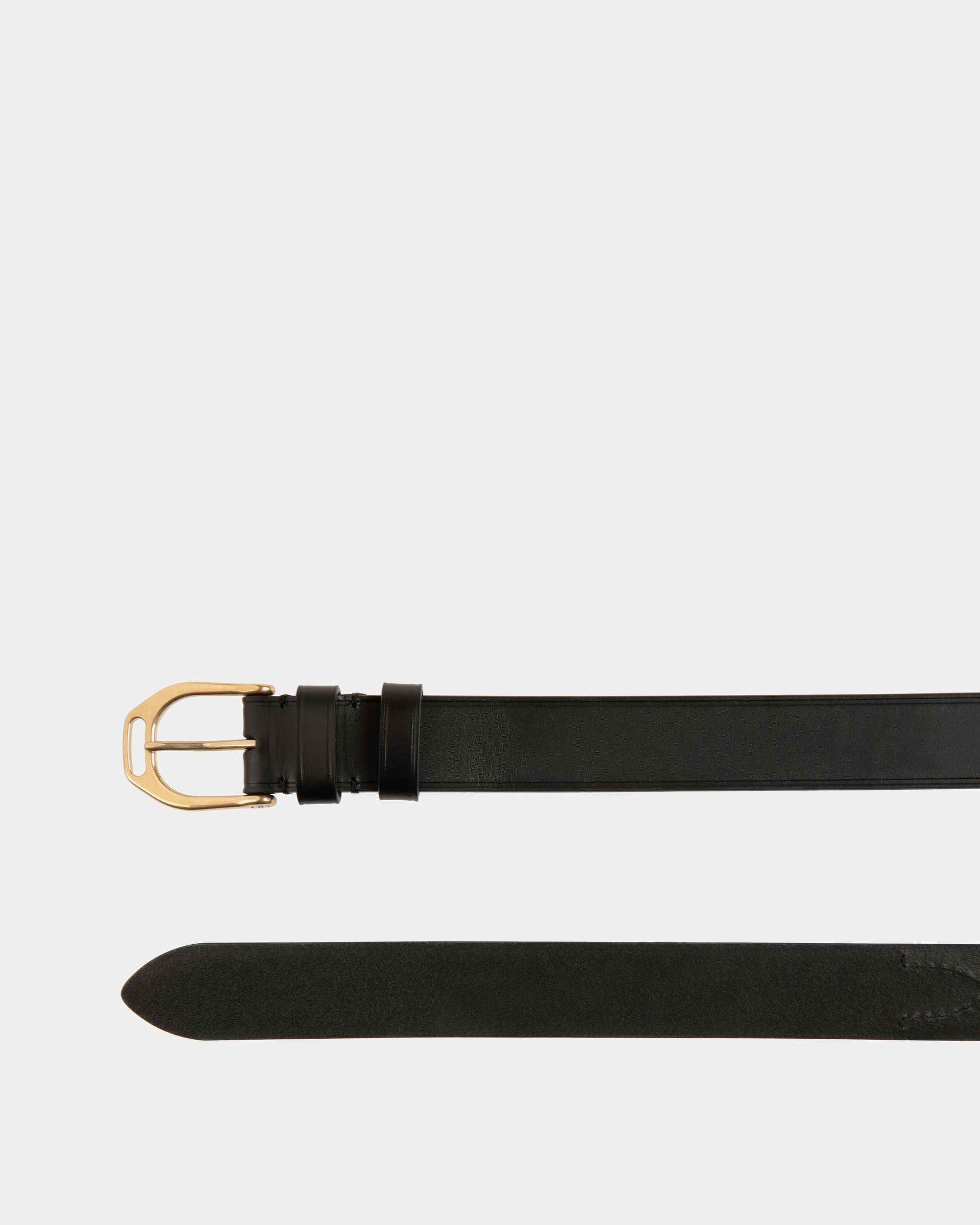 Hans 30mm Belt in Black Leather - Men's - Bally - 02