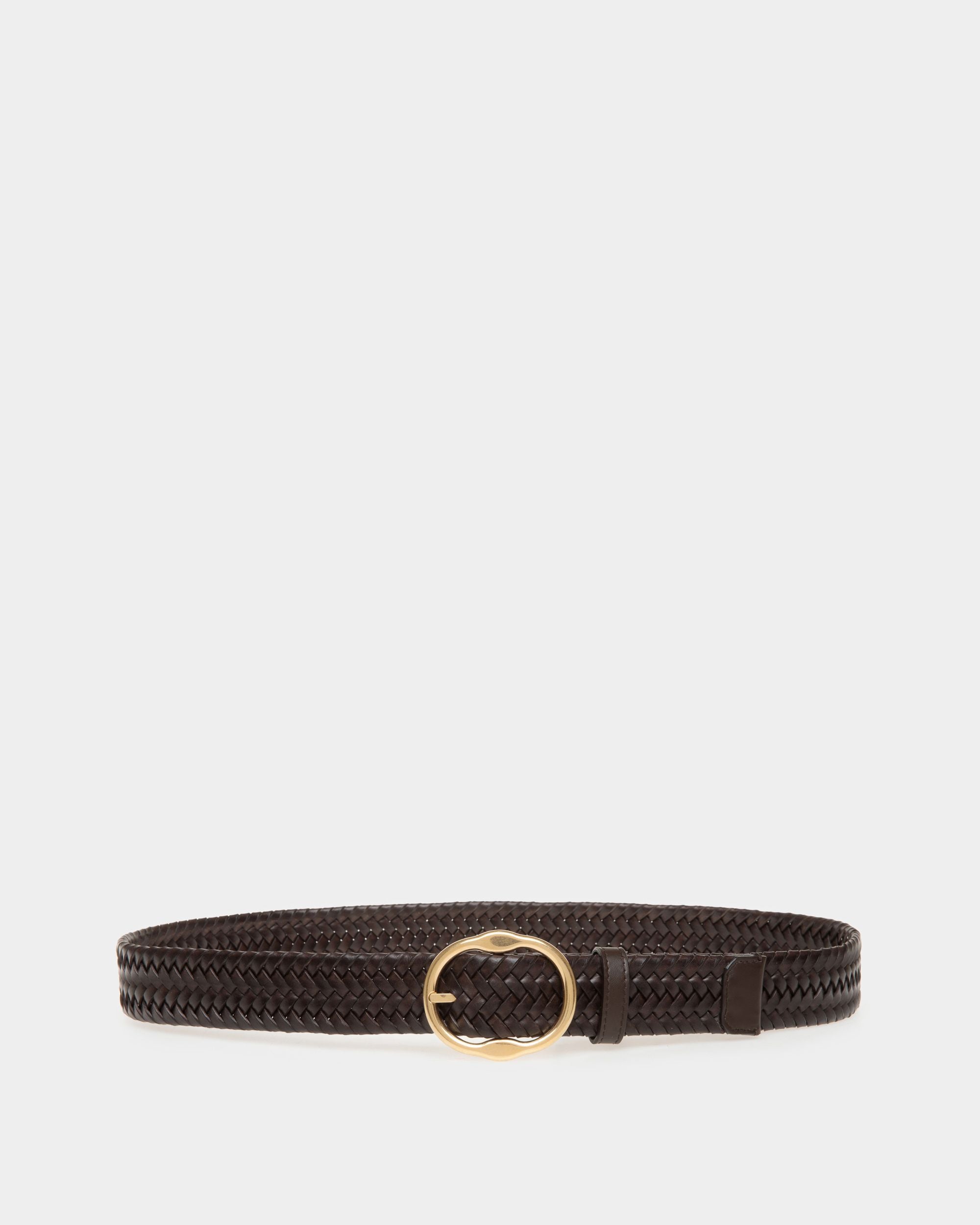 Emblem 35mm Belt in Leather - Men's - Bally - 01