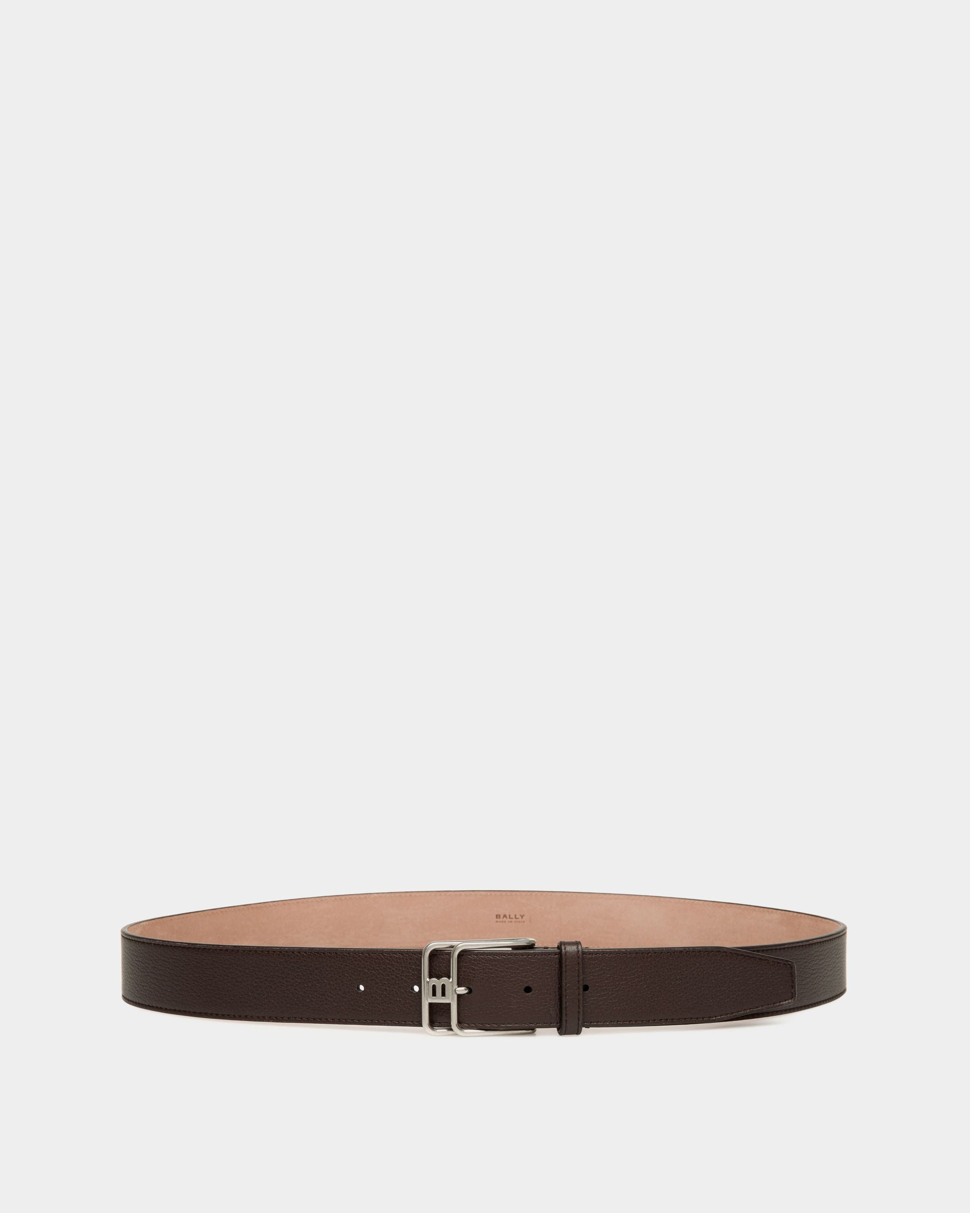 Brett 35 mm Belt in Ebano Leather - Men's - Bally - 01