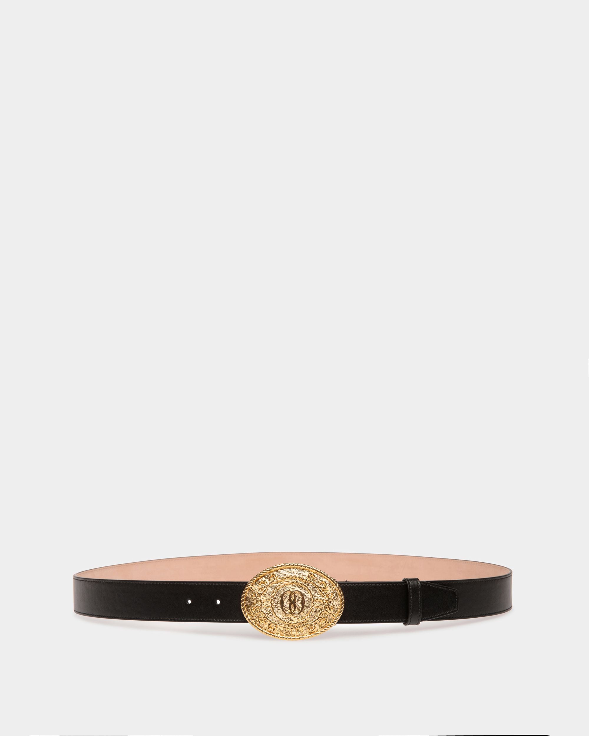 Mountain 35mm Belt in Black Leather - Men's - Bally - 01