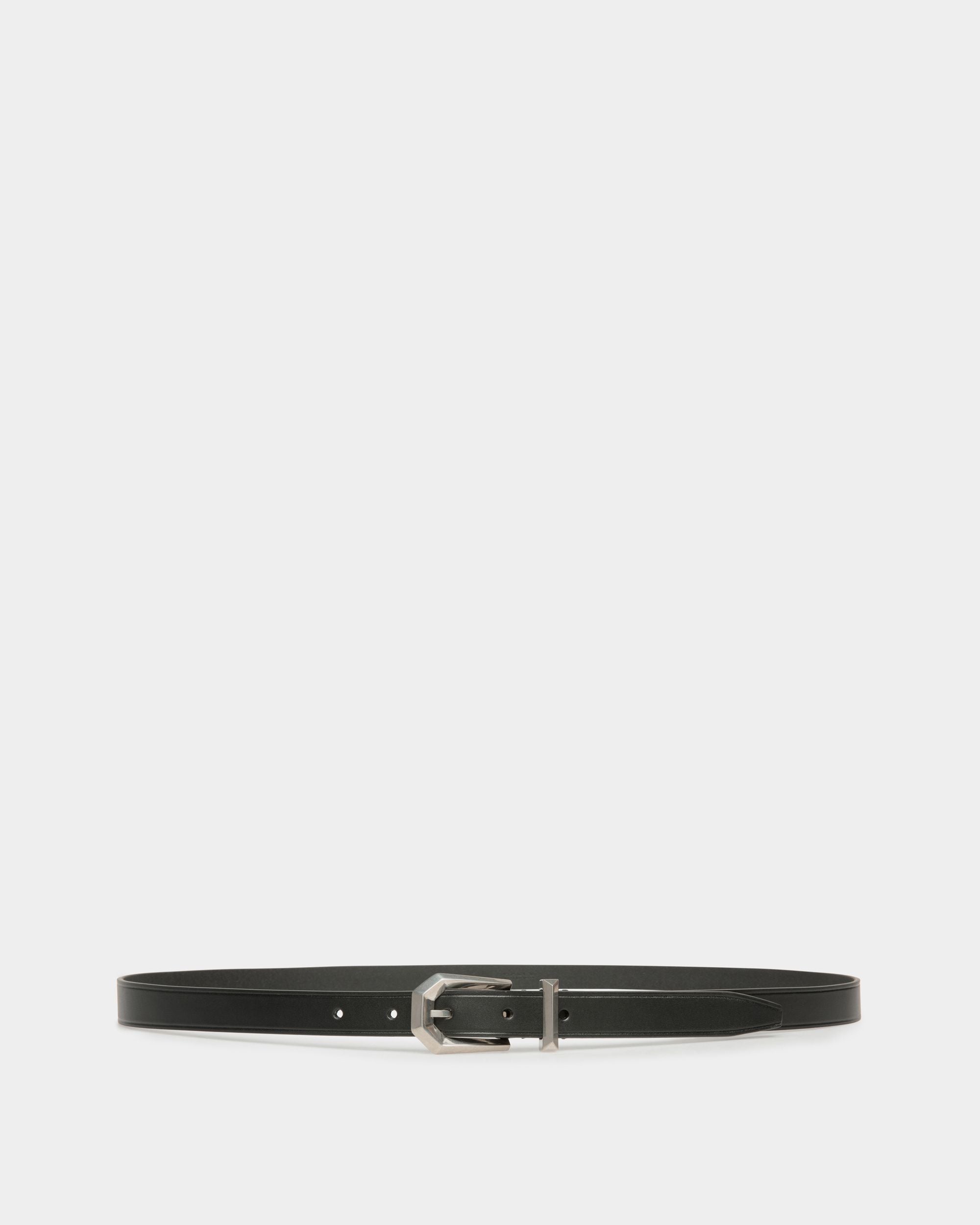 Prisma 20mm Belt in Black Leather - Men's - Bally - 01