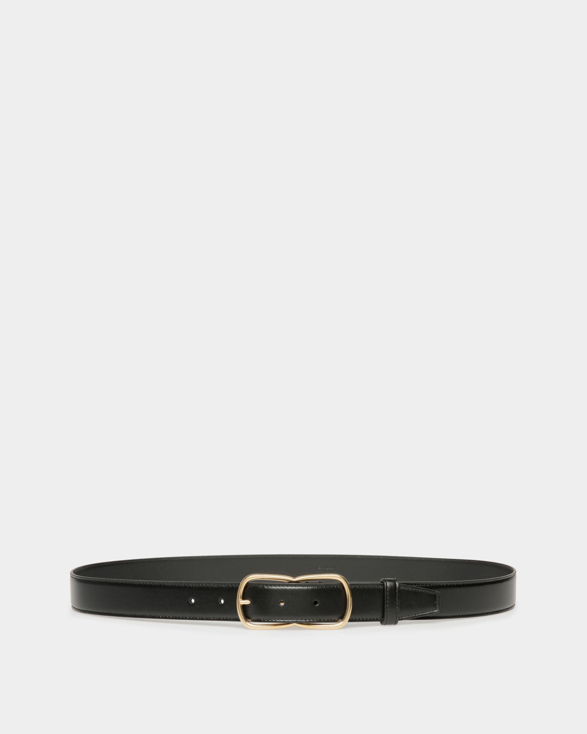 Loto 30mm Belt in Black Leather - Men's - Bally - 01