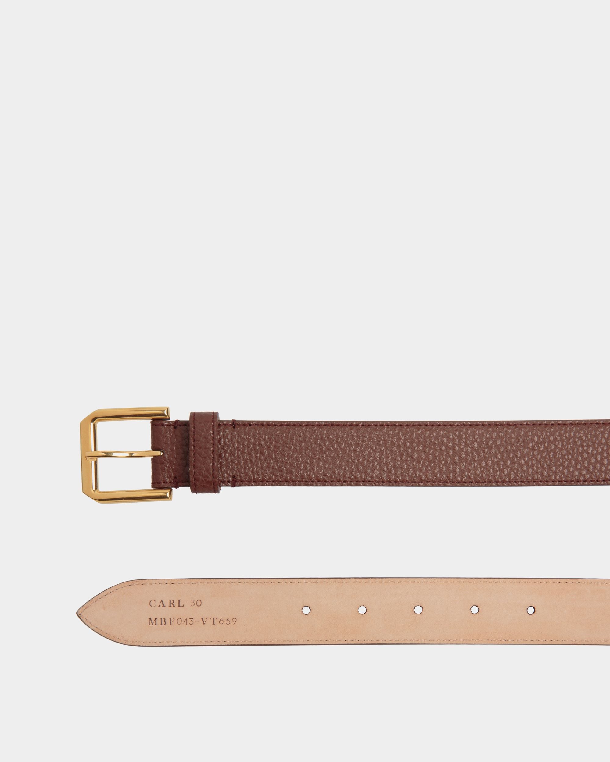 Carl 30mm Belt in Brown Leather - Men's - Bally - 02