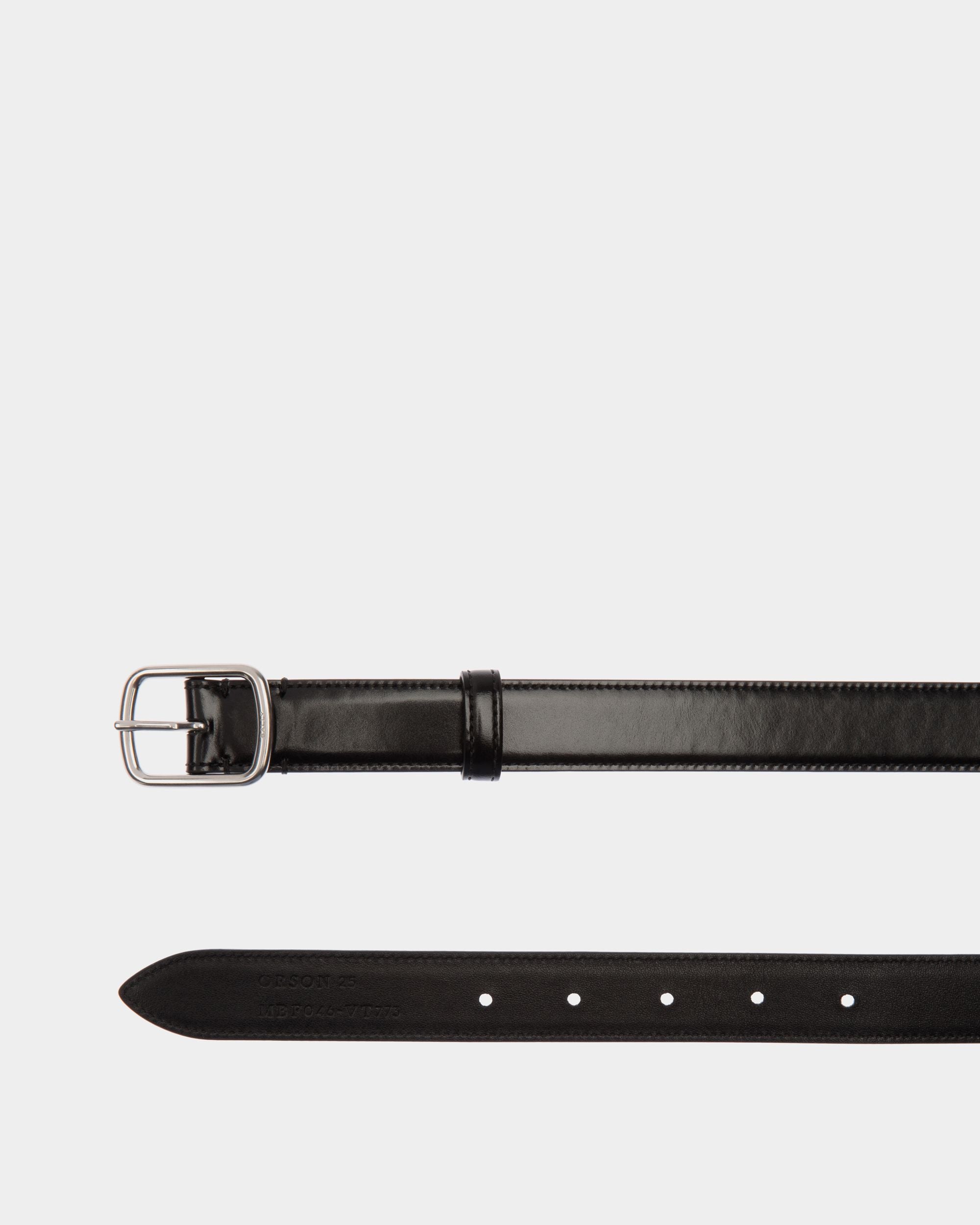 Orson 25mm Belt In Black Leather - Men's - Bally - 02
