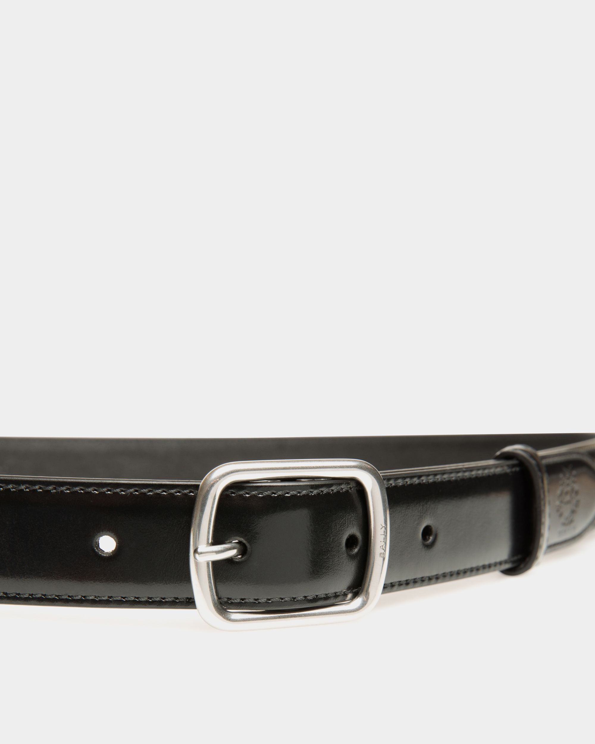 Orson 25mm Belt In Black Leather - Men's - Bally - 03