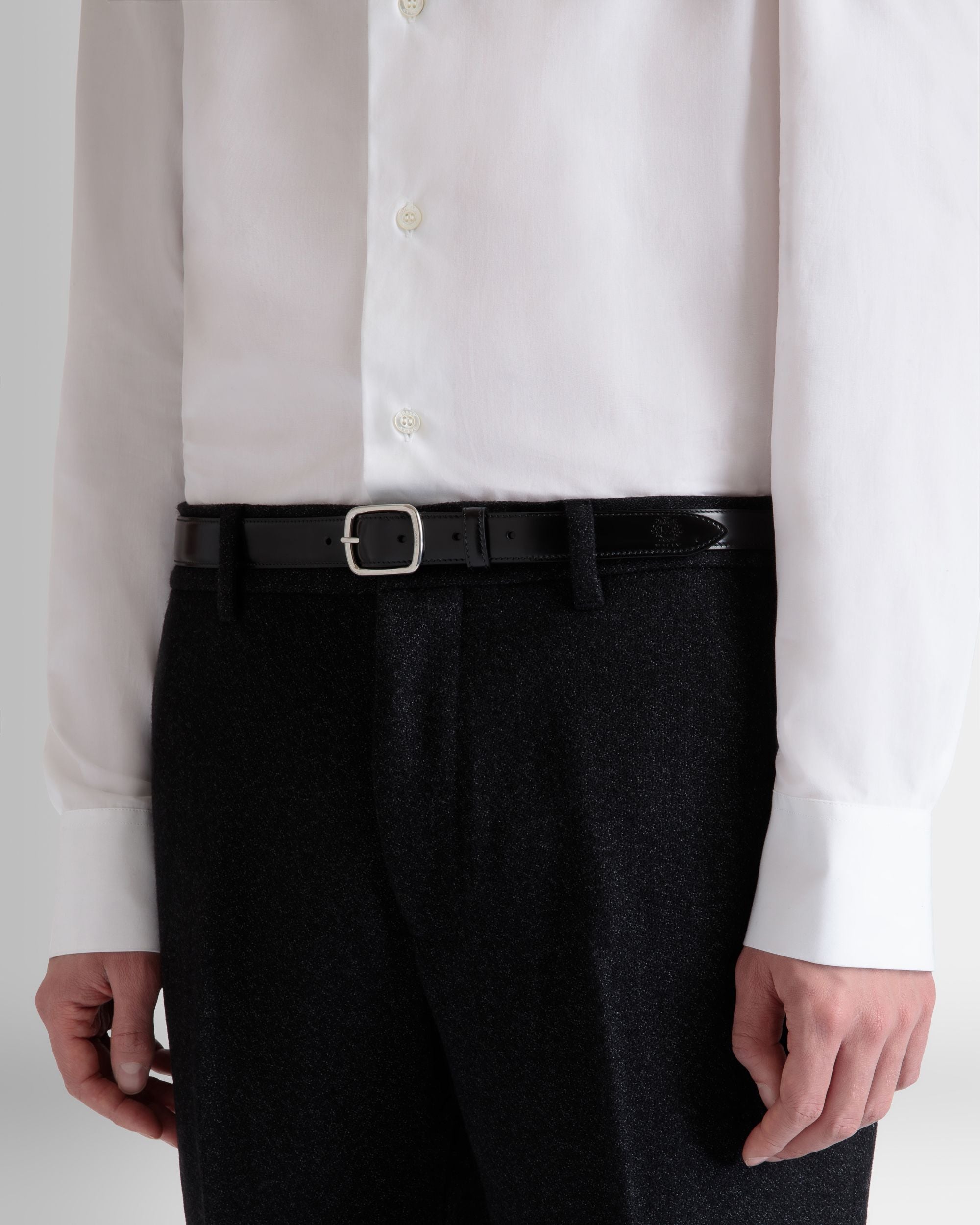 Orson 25mm Belt In Black Leather - Men's - Bally - 04