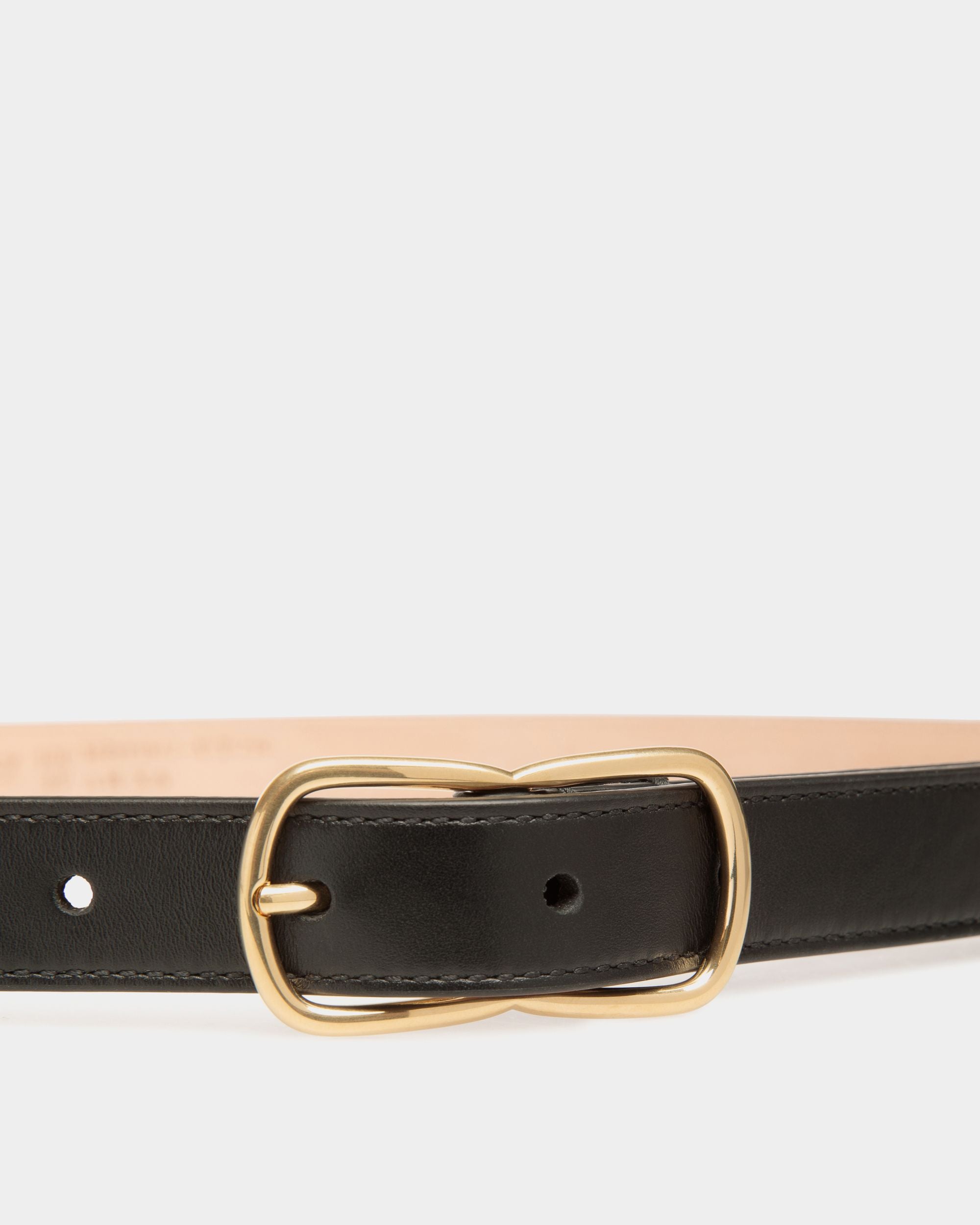 Loto 20mm Belt in Black Leather - Men's - Bally - 03