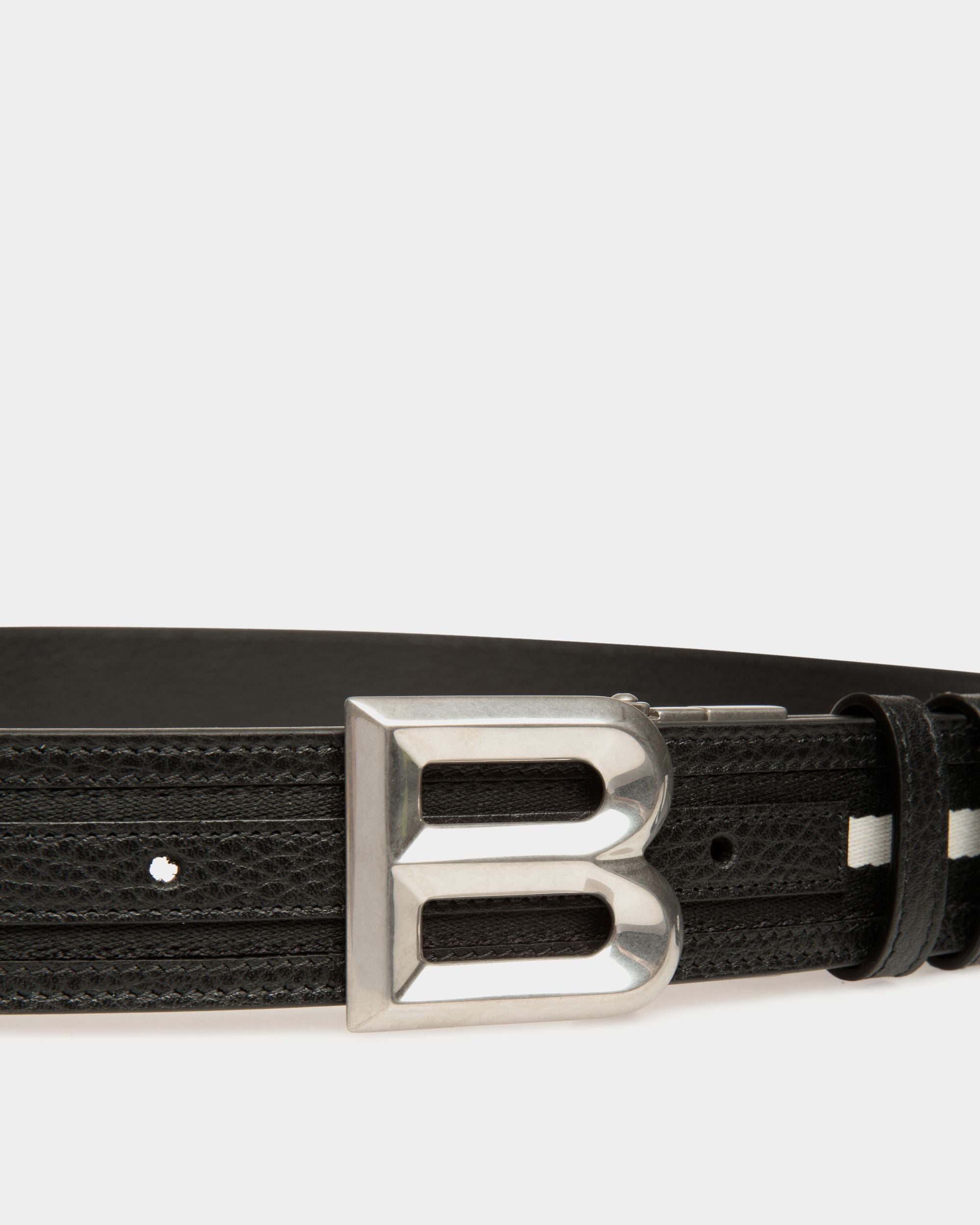 B Bold 35mm Reversible Belt in Fabric And Leather - Men's - Bally - 04