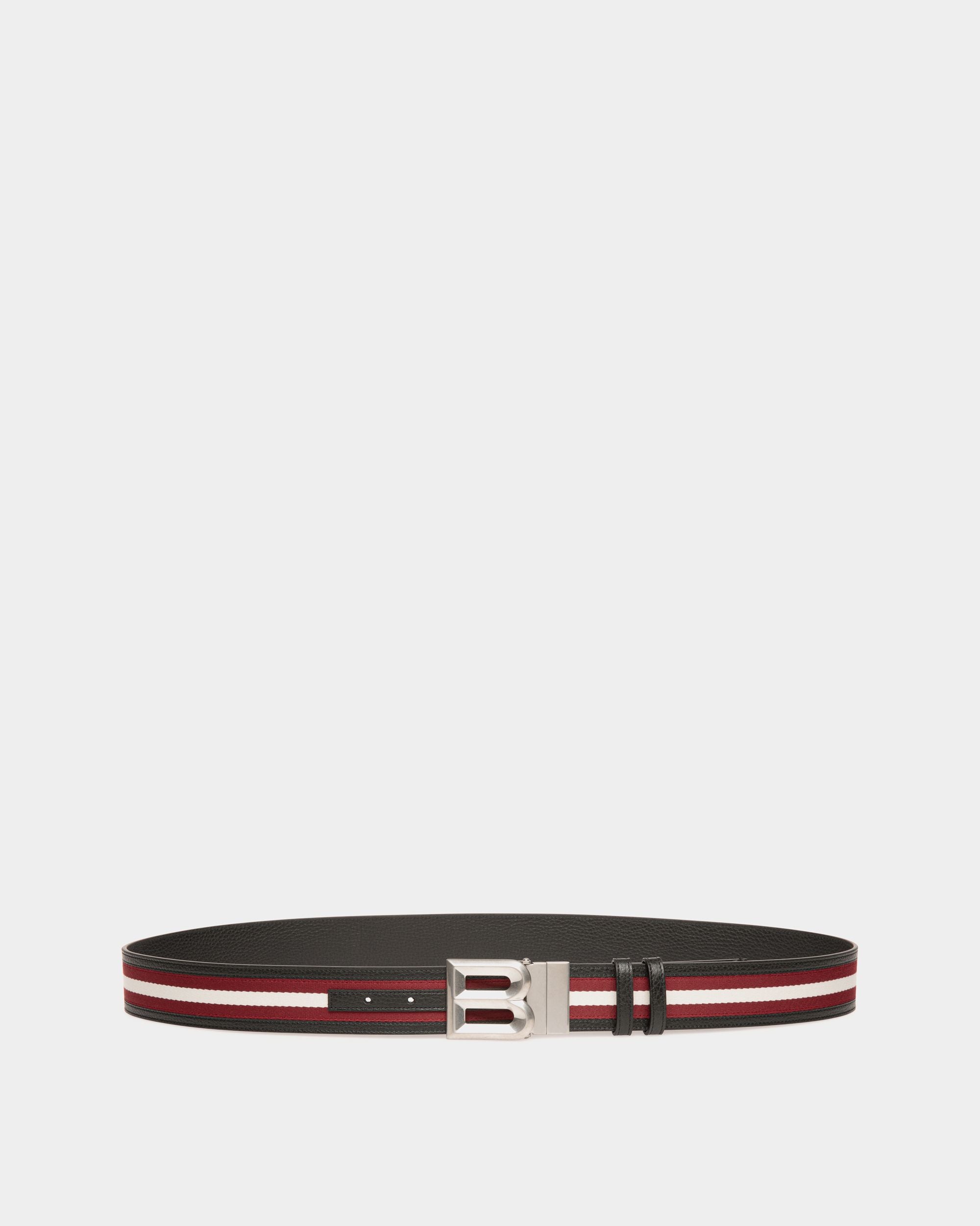 B Bold 40mm Reversible Belt in Fabric And Leather - Men's - Bally - 01