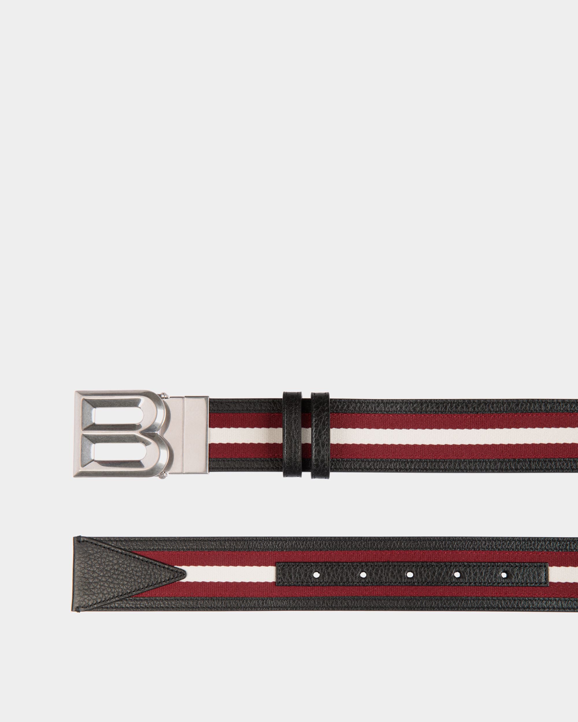 B Bold 40mm Reversible Belt in Fabric And Leather - Men's - Bally - 02