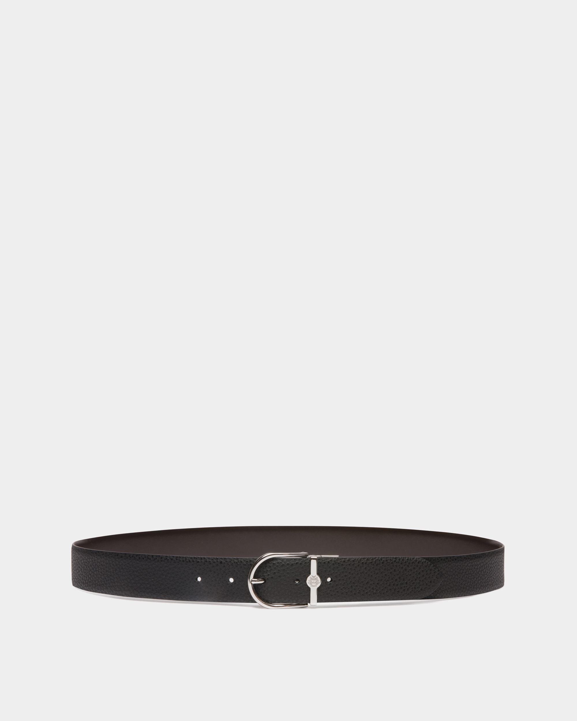 Hanky 35mm Reversible Belt in Black And Brown Leather - Men's - Bally - 01