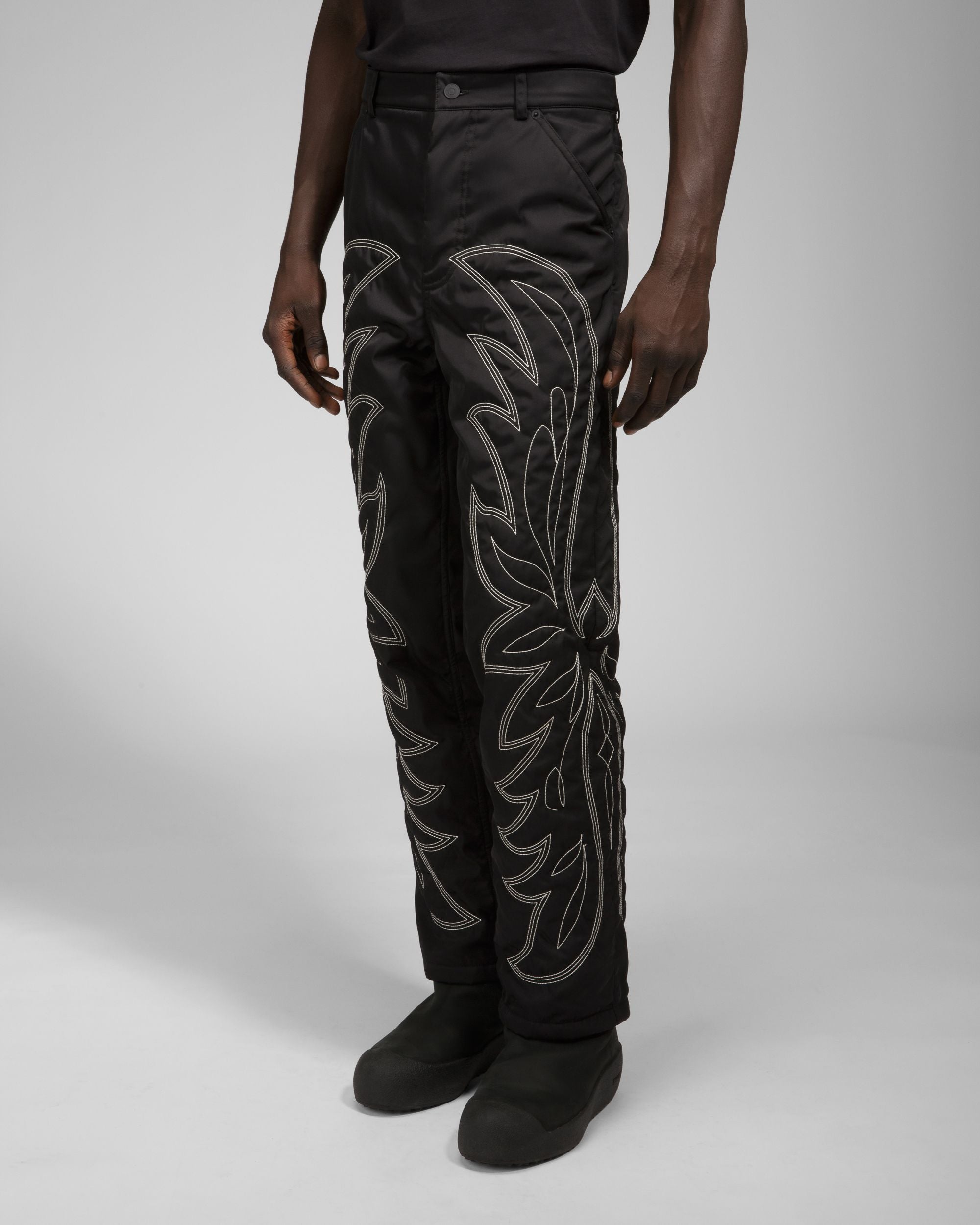 Recycled Nylon Trousers In Black - Men's - Bally - 01