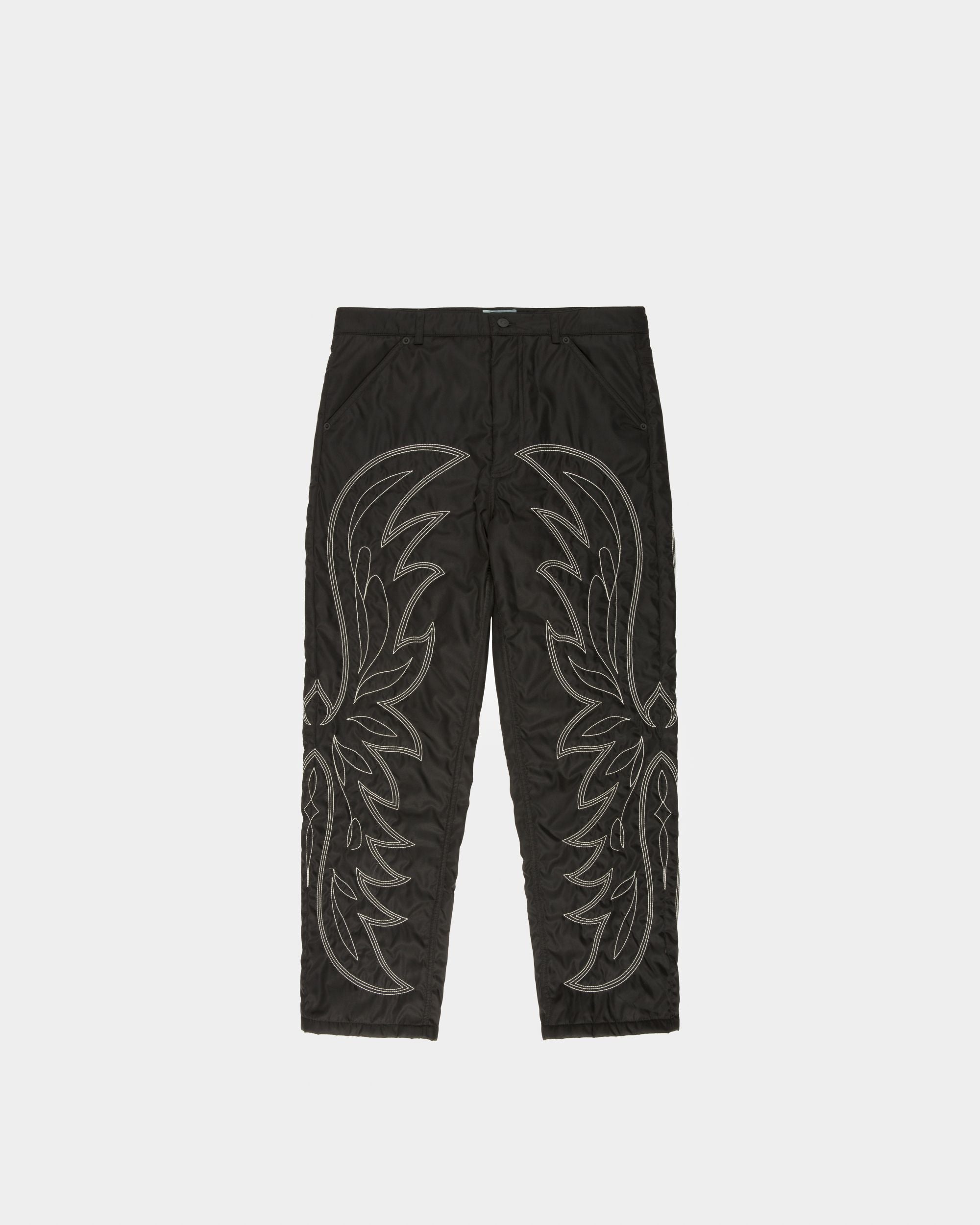 Recycled Nylon Trousers In Black - Men's - Bally - 08