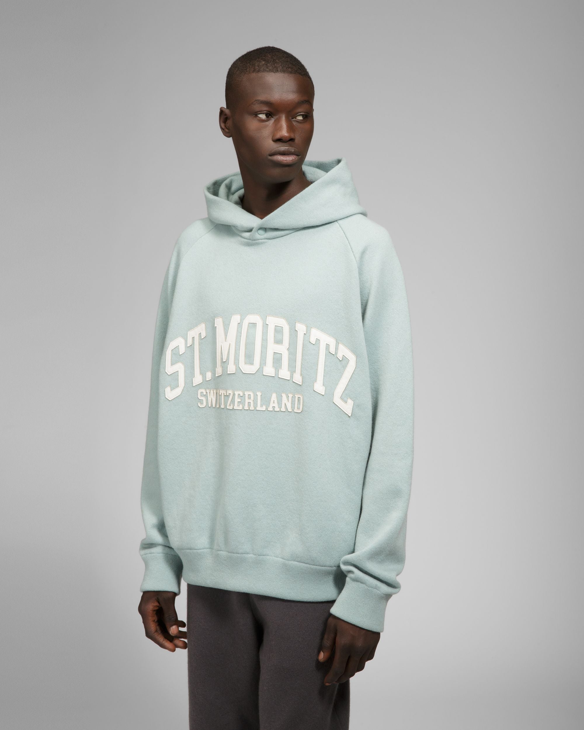 St Moritz Hoodie Cashmere Sweatshirt In Light Blue - Men's - Bally - 04