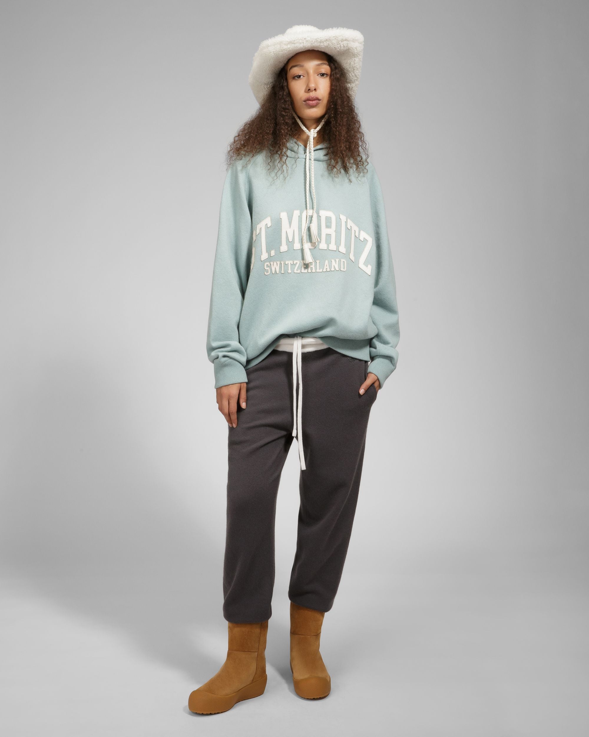 St Moritz Hoodie Cashmere Sweatshirt In Light Blue - Men's - Bally - 06