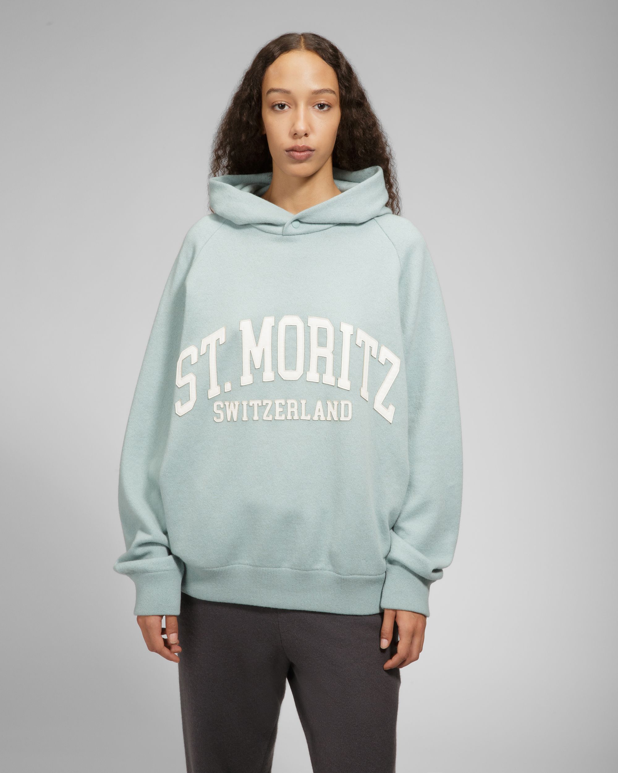 St Moritz Hoodie Cashmere Sweatshirt In Light Blue - Men's - Bally - 08