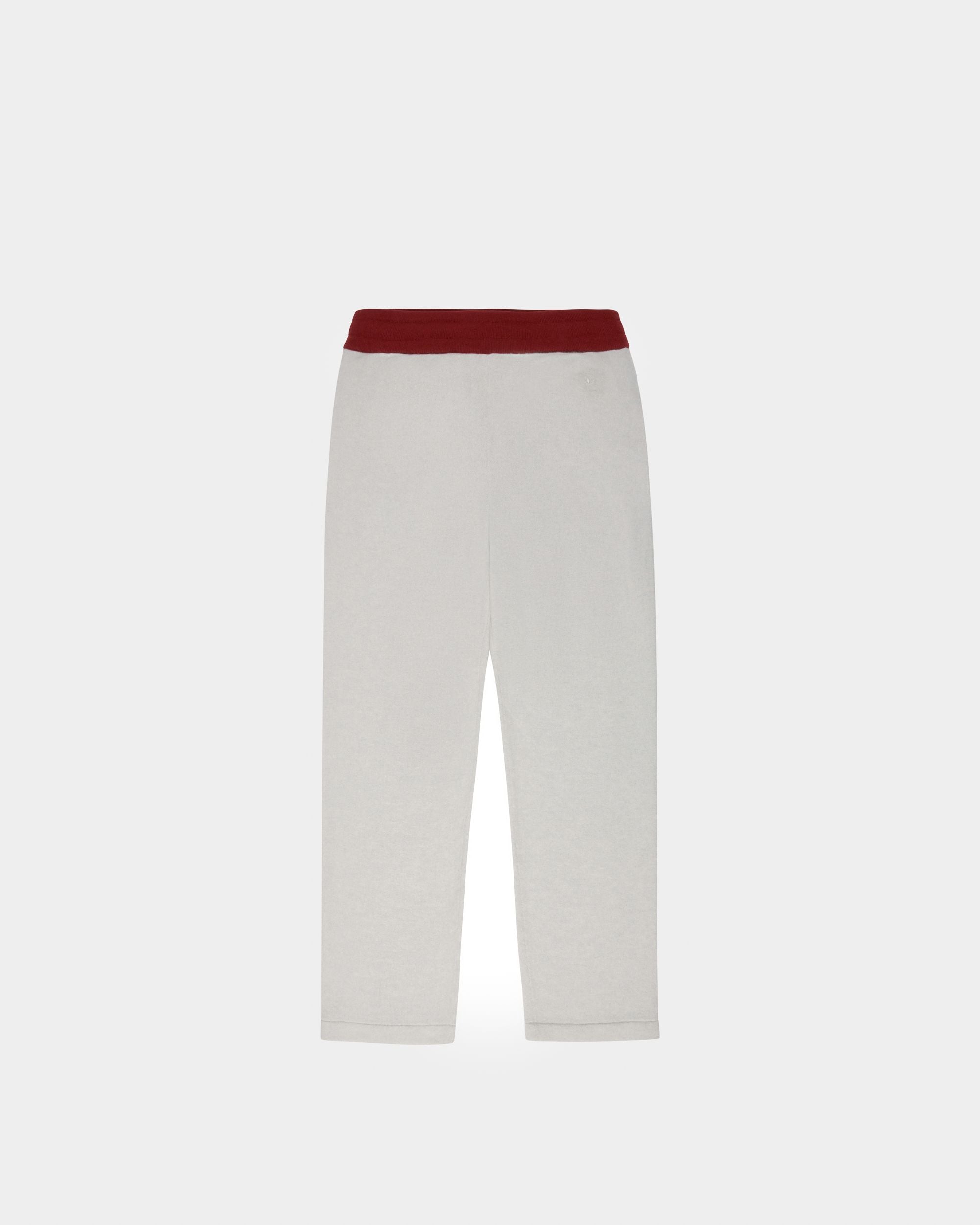 Curling Collection Pants in Light Grey and Red Cashmere - Men's - Bally - 01