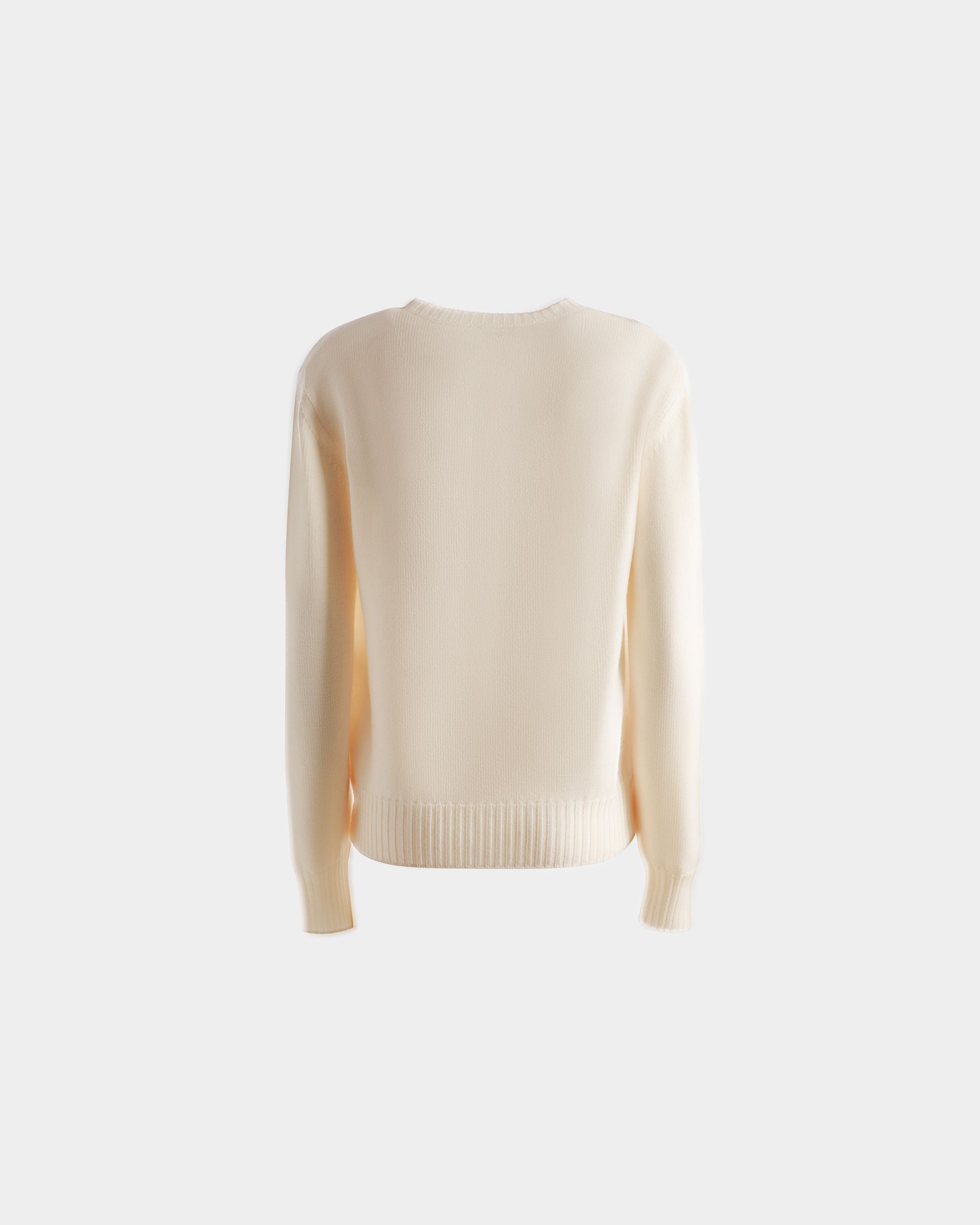 Sweater in White Wool - Men's - Bally - 02