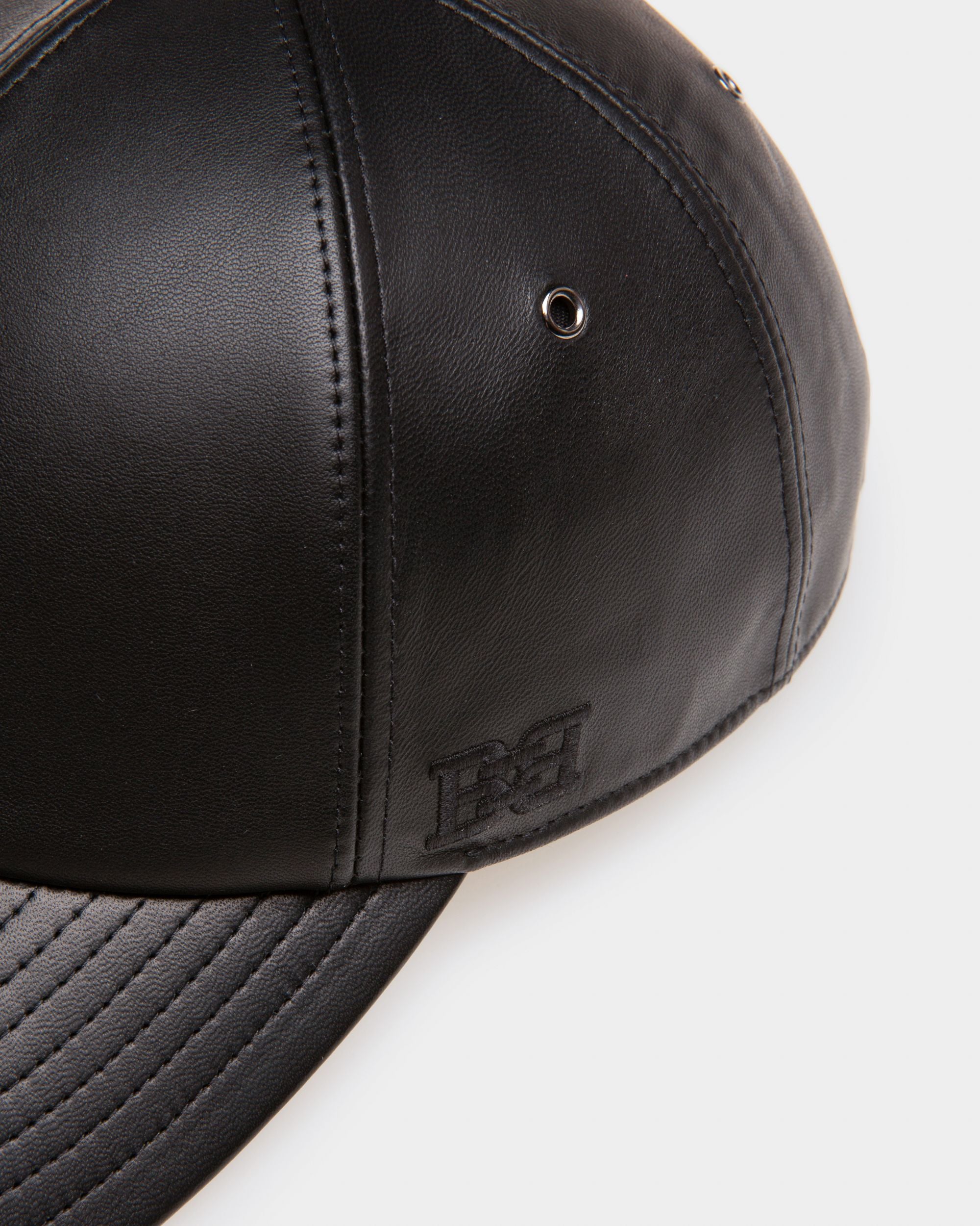 Leather Baseball Cap - Men's - Bally - 03