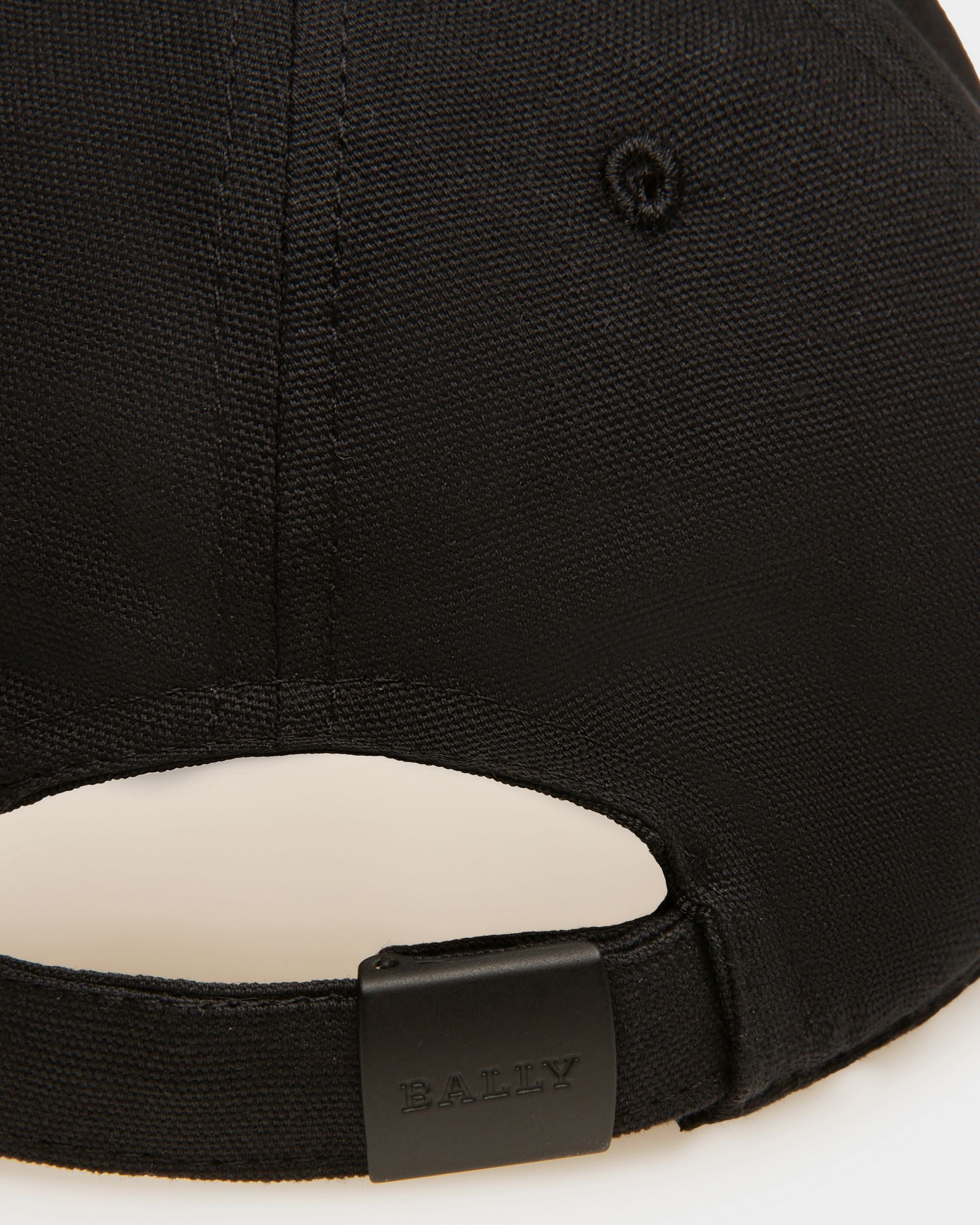 Cotton Baseball Cap In Black - Men's - Bally - 03