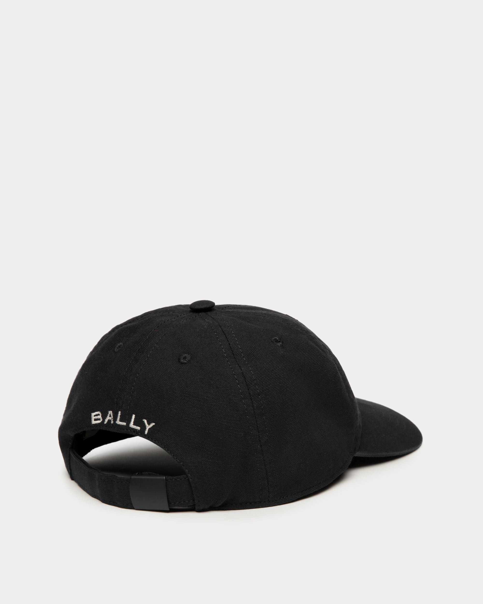 Baseball Hat With a Bally Crest Logo in Black Cotton - Men's - Bally - 02