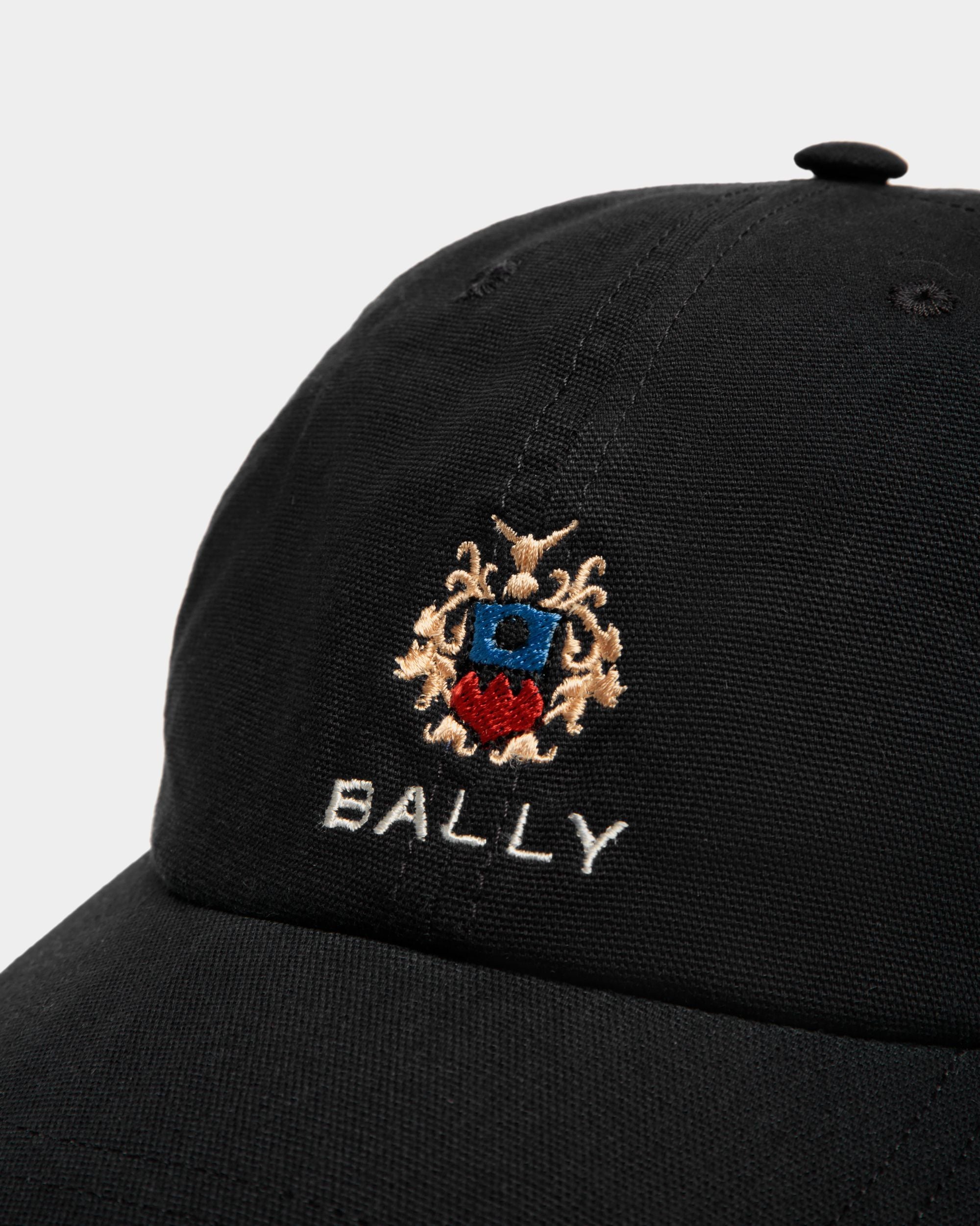 Baseball Hat With a Bally Crest Logo in Black Cotton - Men's - Bally - 03