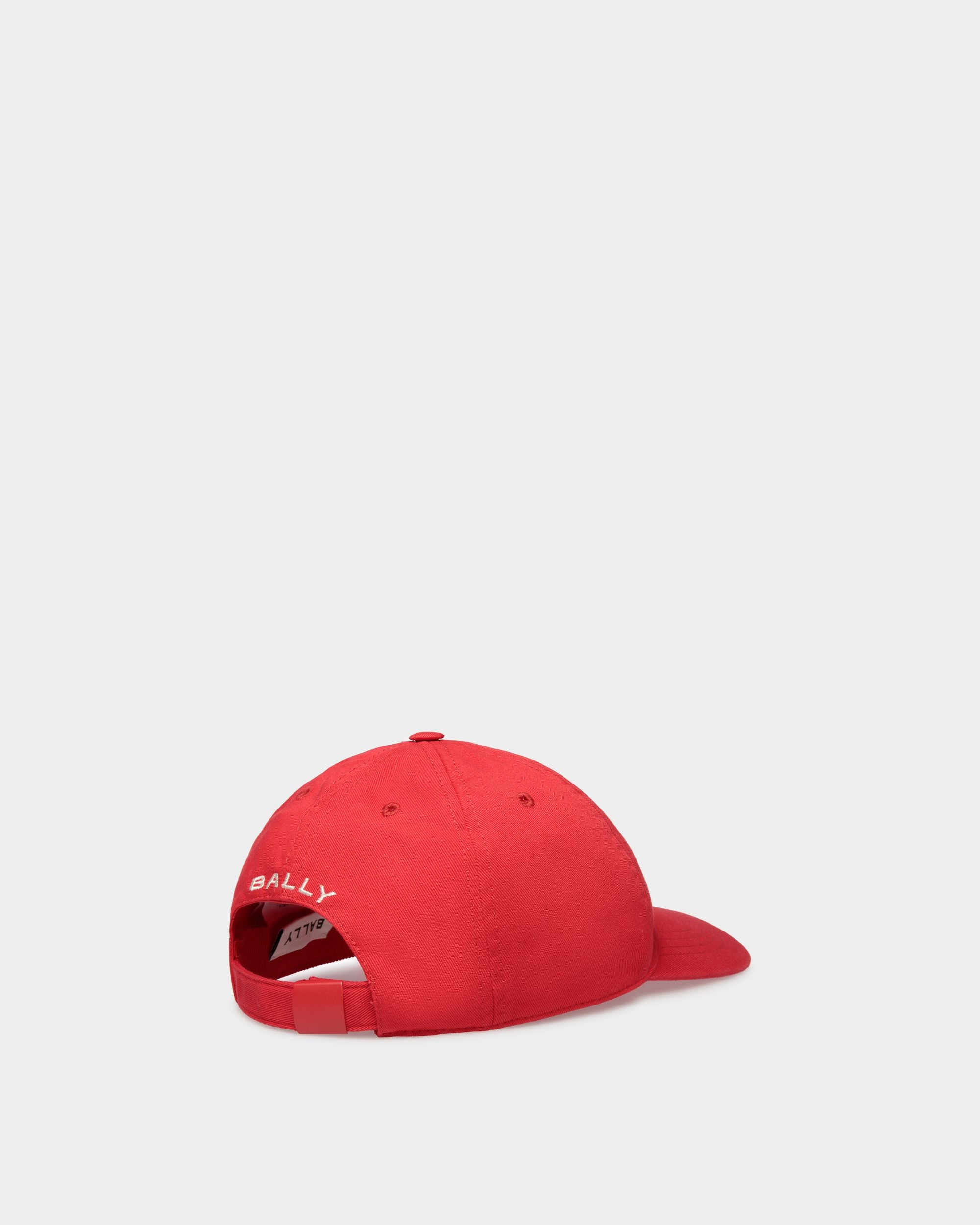 Baseball Hat in Candy Red Cotton - Men's - Bally - 02