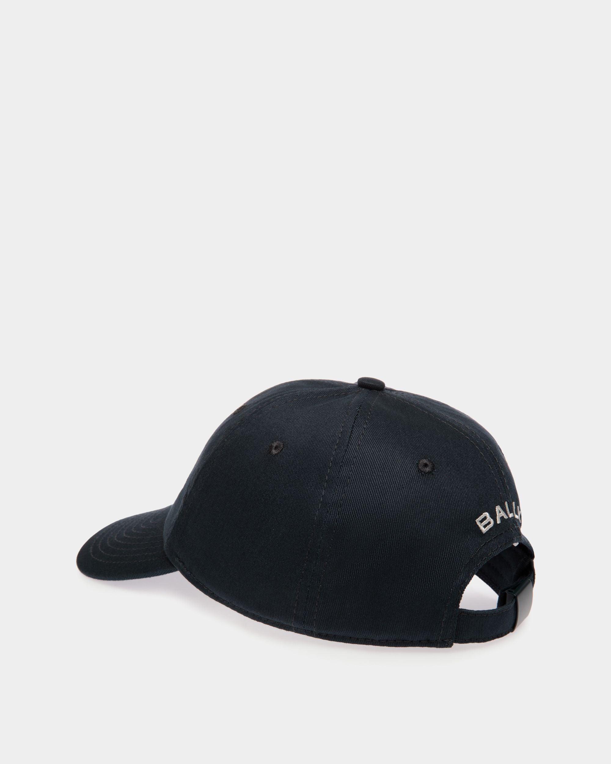 Baseball Hat With a Bally Flag in Navy Blue Cotton - Men's - Bally - 03