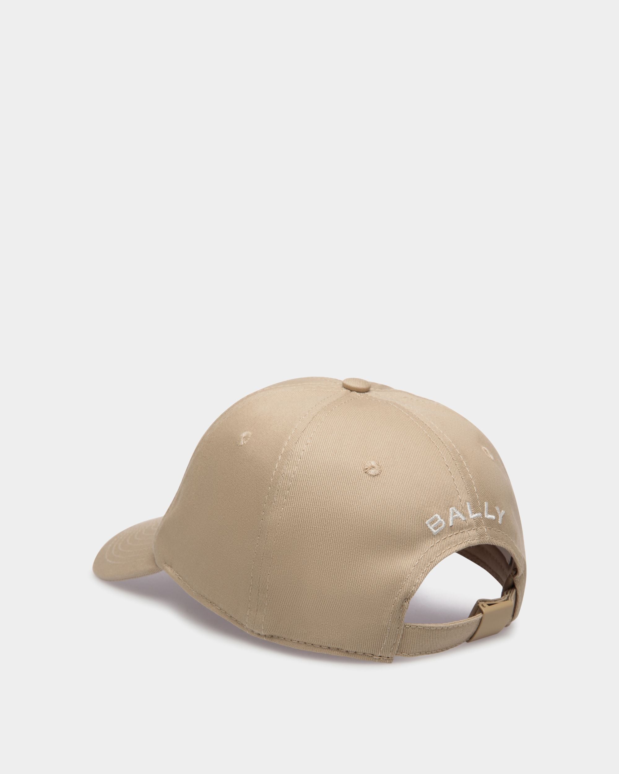 Baseball Hat With a Bally Flag in Beige Cotton - Men's - Bally - 02