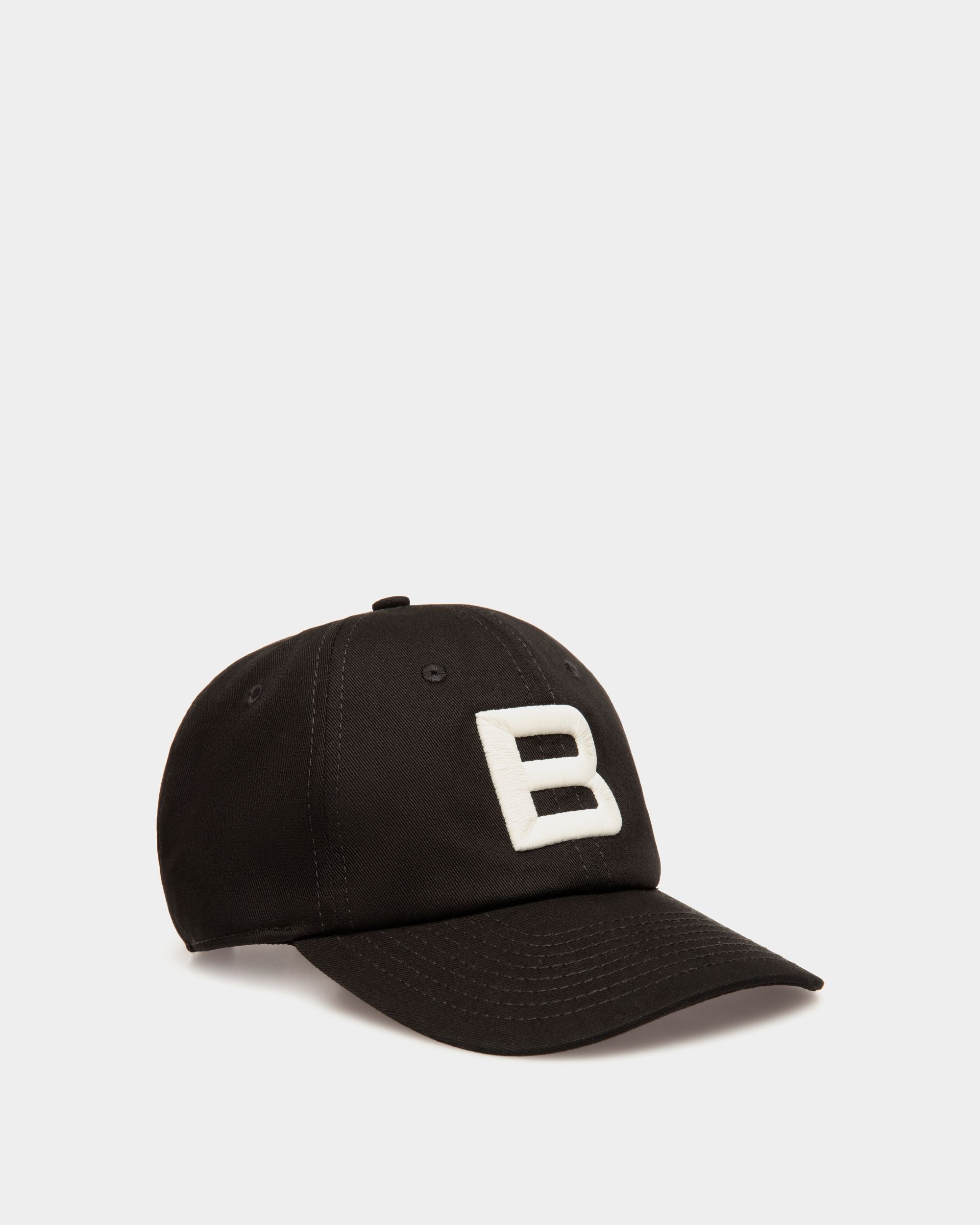 Baseball Hat in Black Cotton - Men's - Bally - 01