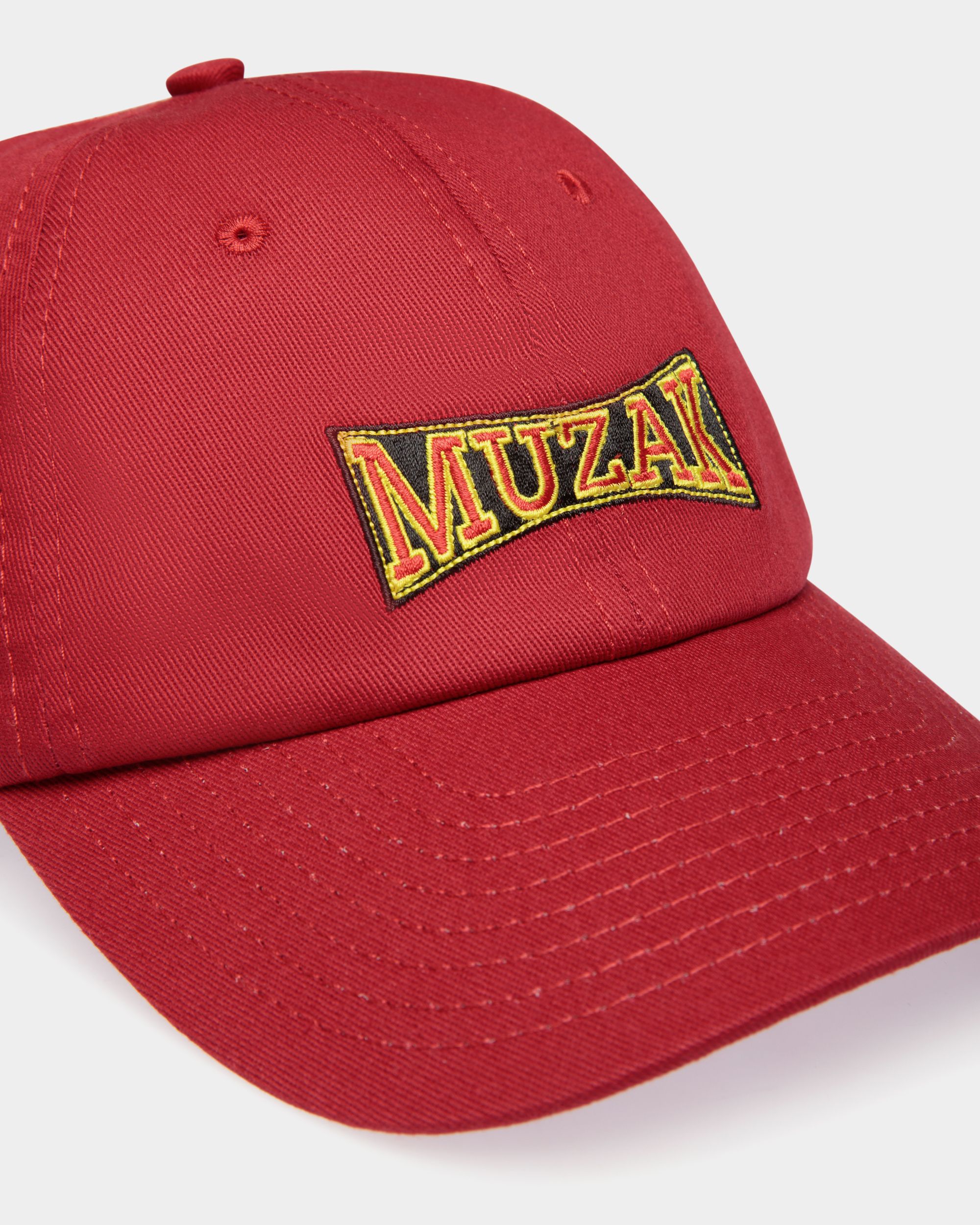 DJ Leo Mas x Bally Baseball Hat in Heritage Red Cotton with Muzak Embroidery - Men's - Bally - 04