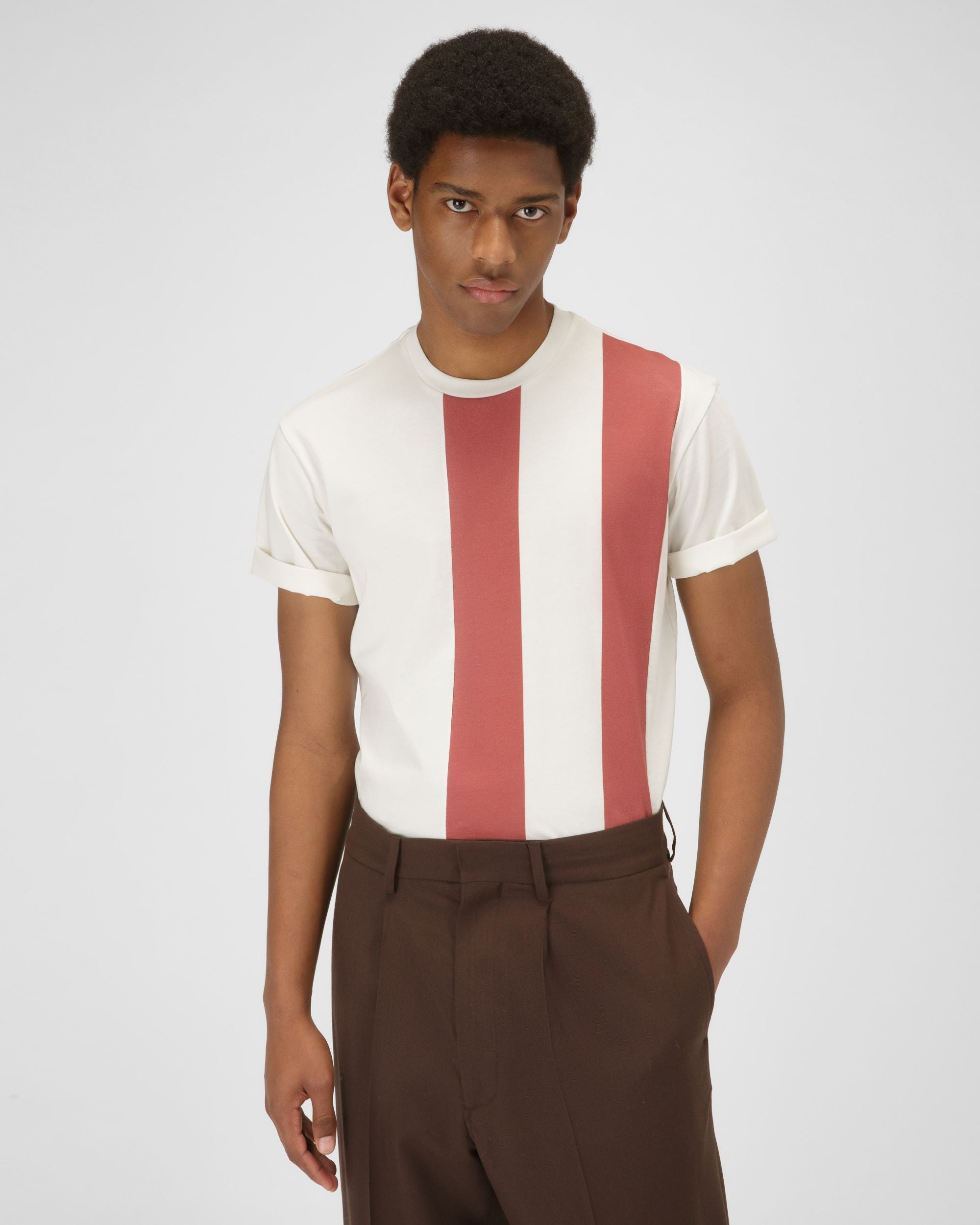 Organic Cotton T-Shirt In Bone - Men's - Bally - 04