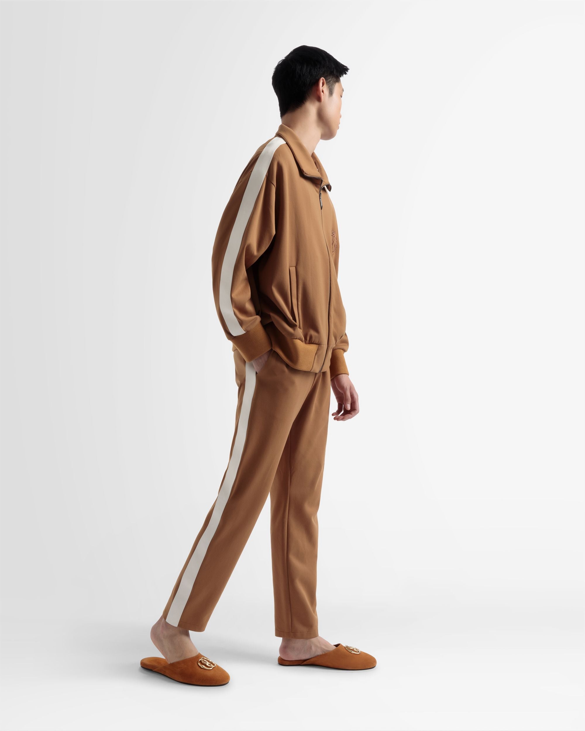 Sports Pants In Desert Cotton Mix - Men's - Bally - 05