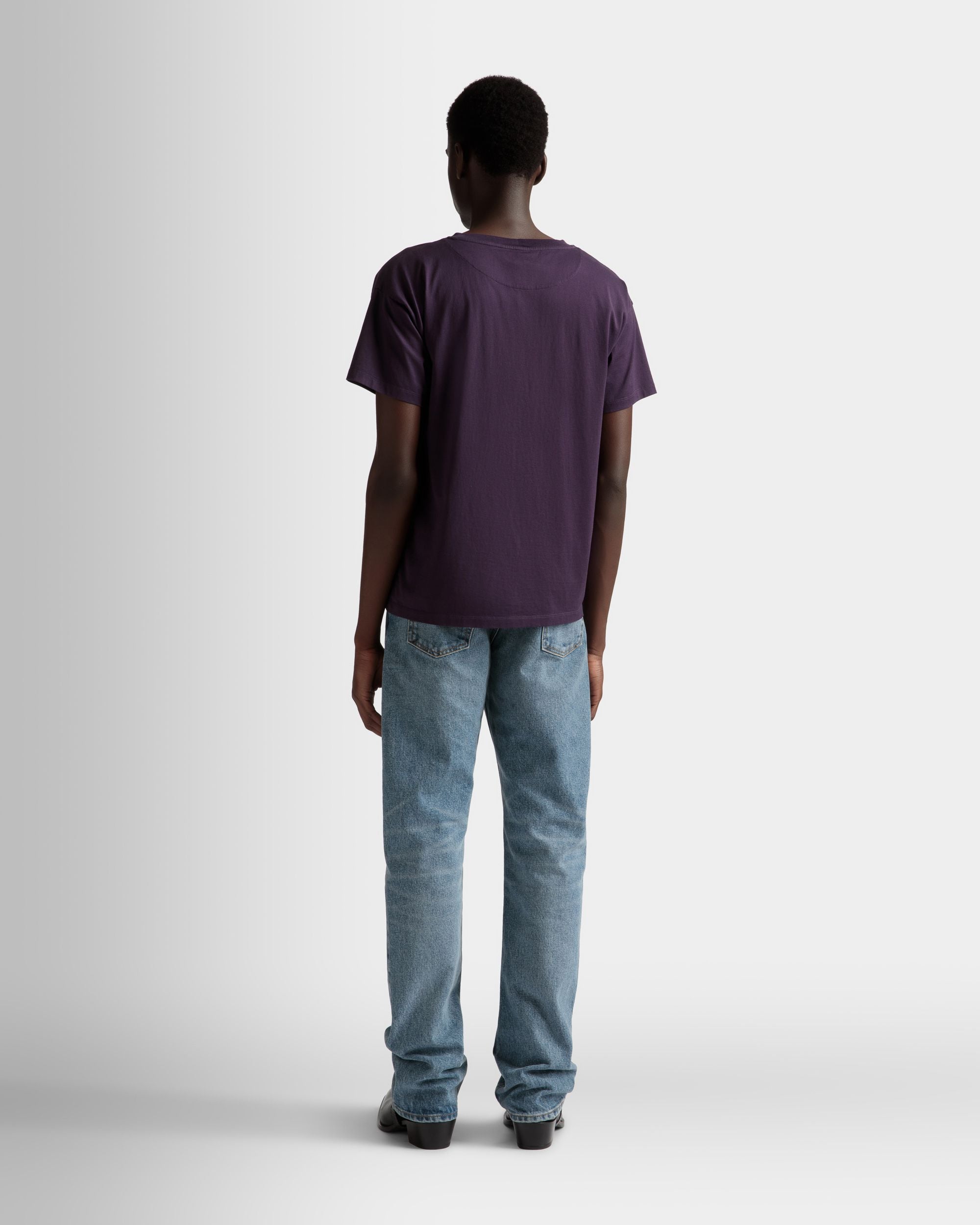Foiled T-Shirt In Orchid Cotton - Men's - Bally - 06