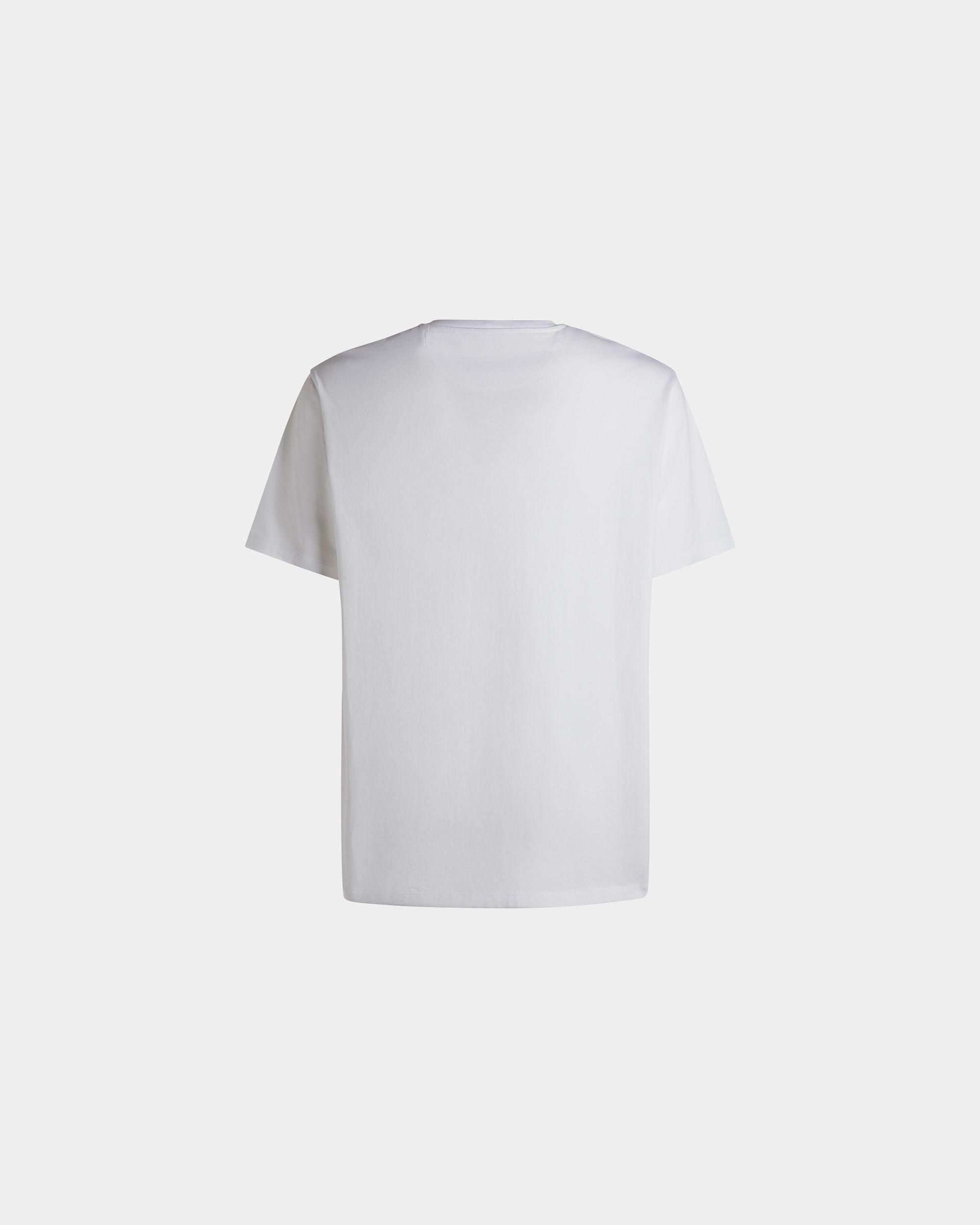 T-Shirt With a Bally Crest Logo In White Cotton - Men's - Bally - 07