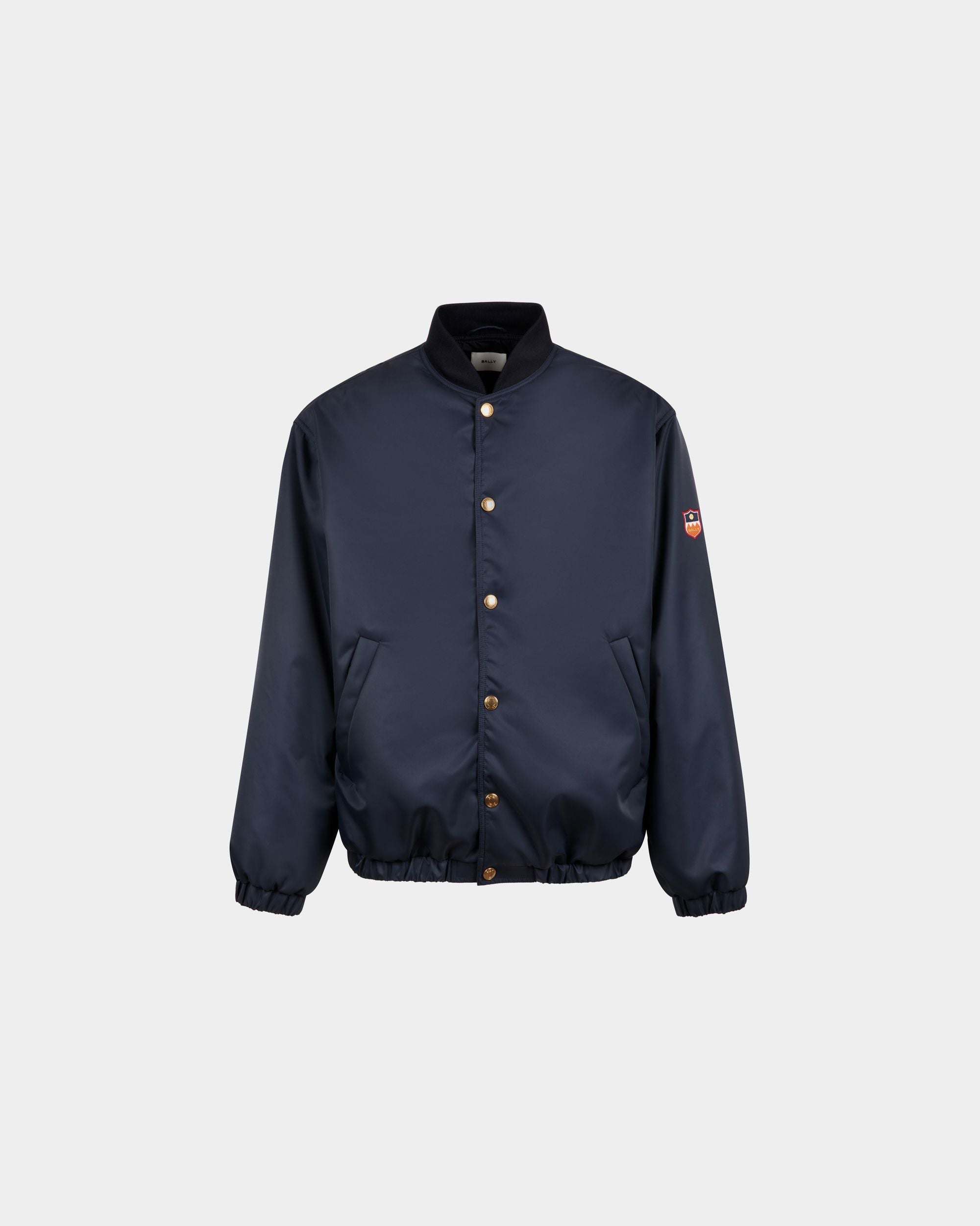 Bomber in Dark Blue Nylon - Men's - Bally - 01