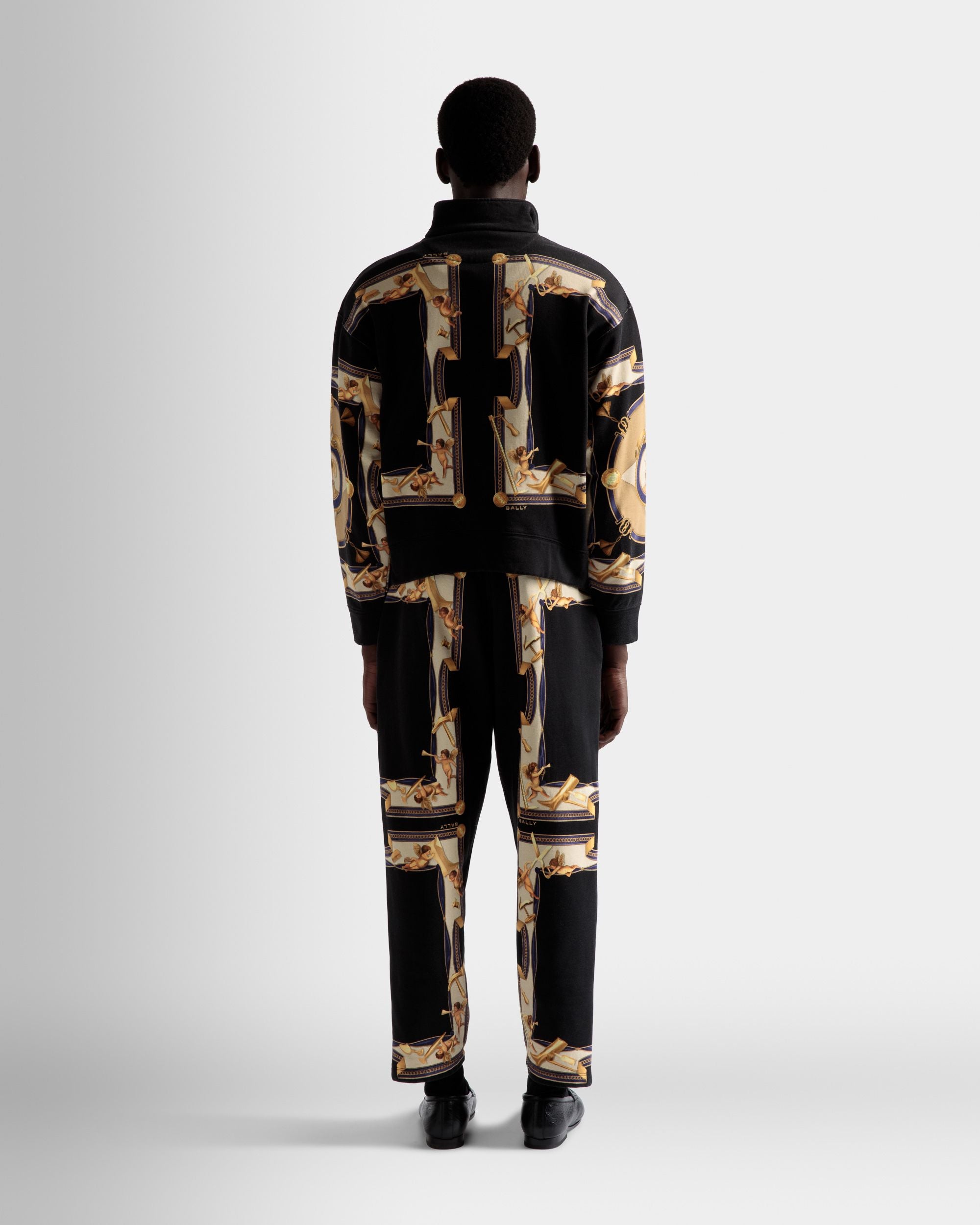 Printed Sweatshirt In Black Cotton - Men's - Bally - 06