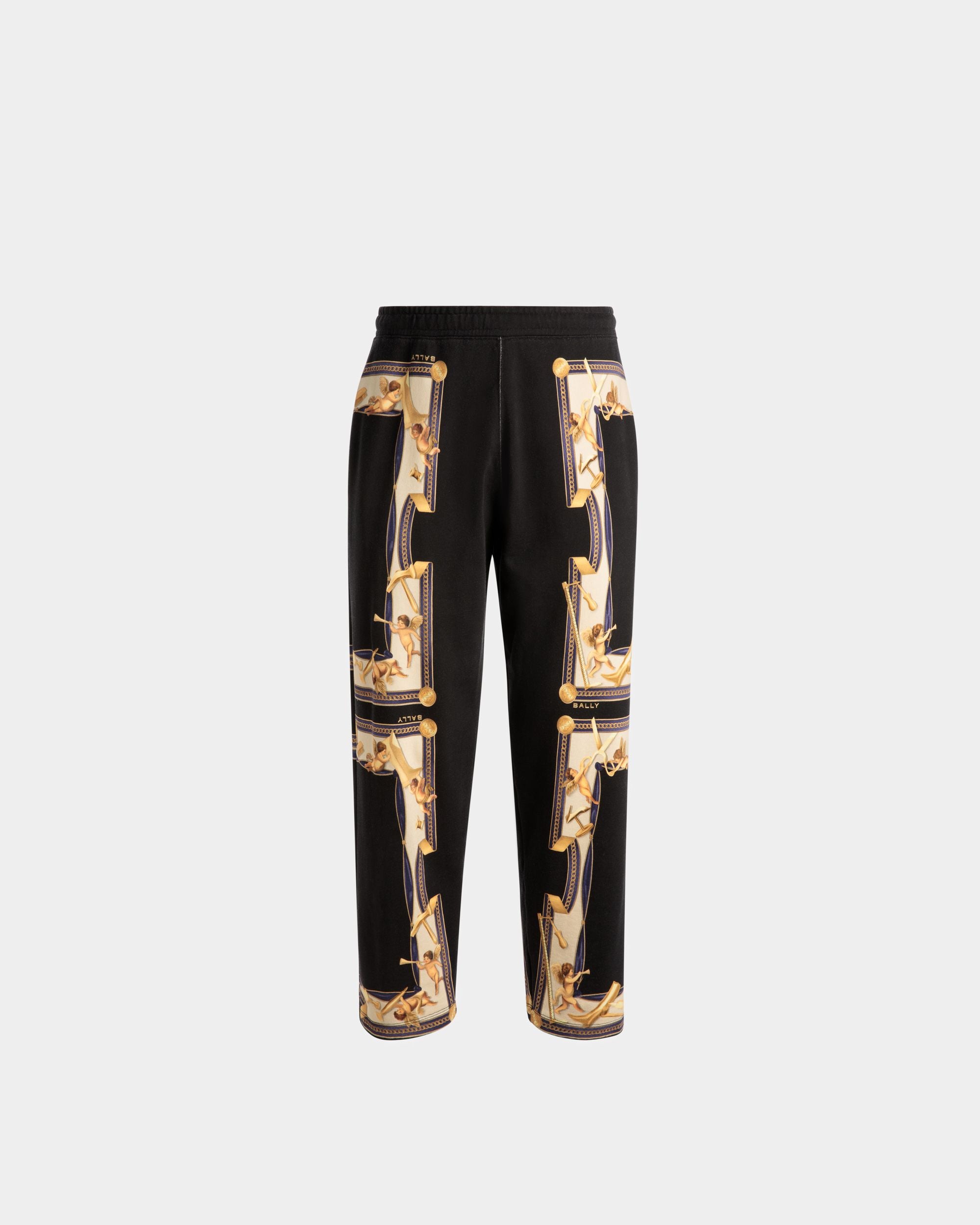 Printed Sweatpants In Black Cotton - Men's - Bally - 01