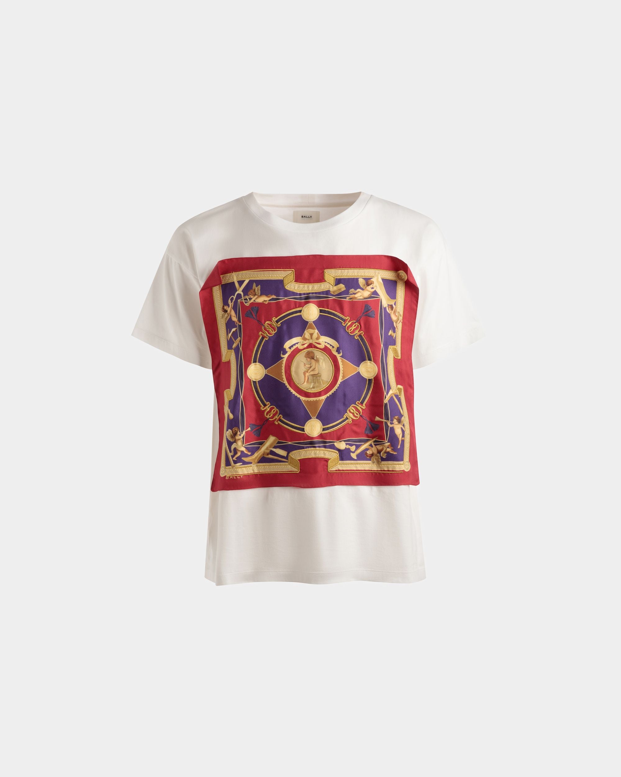 Printed T-Shirt In White Cotton - Men's - Bally - 01