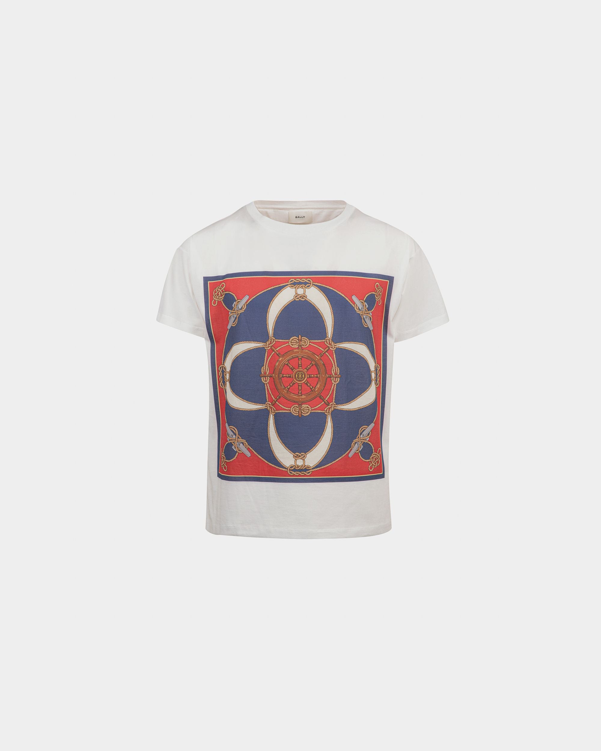 T-Shirt in White Cotton - Men's - Bally - 01