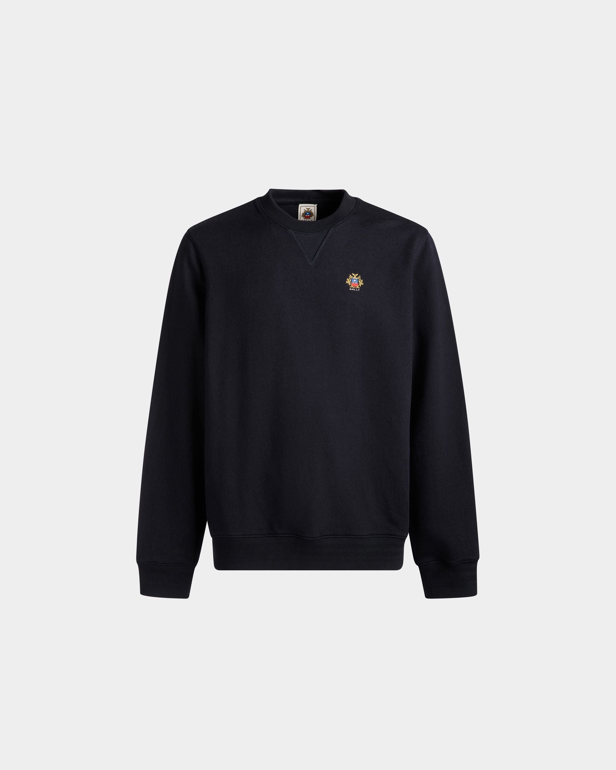 Adrien Brody Travel Collection Crewneck Sweatshirt In Navy Blue Cashmere Blend - Men's - Bally - 01