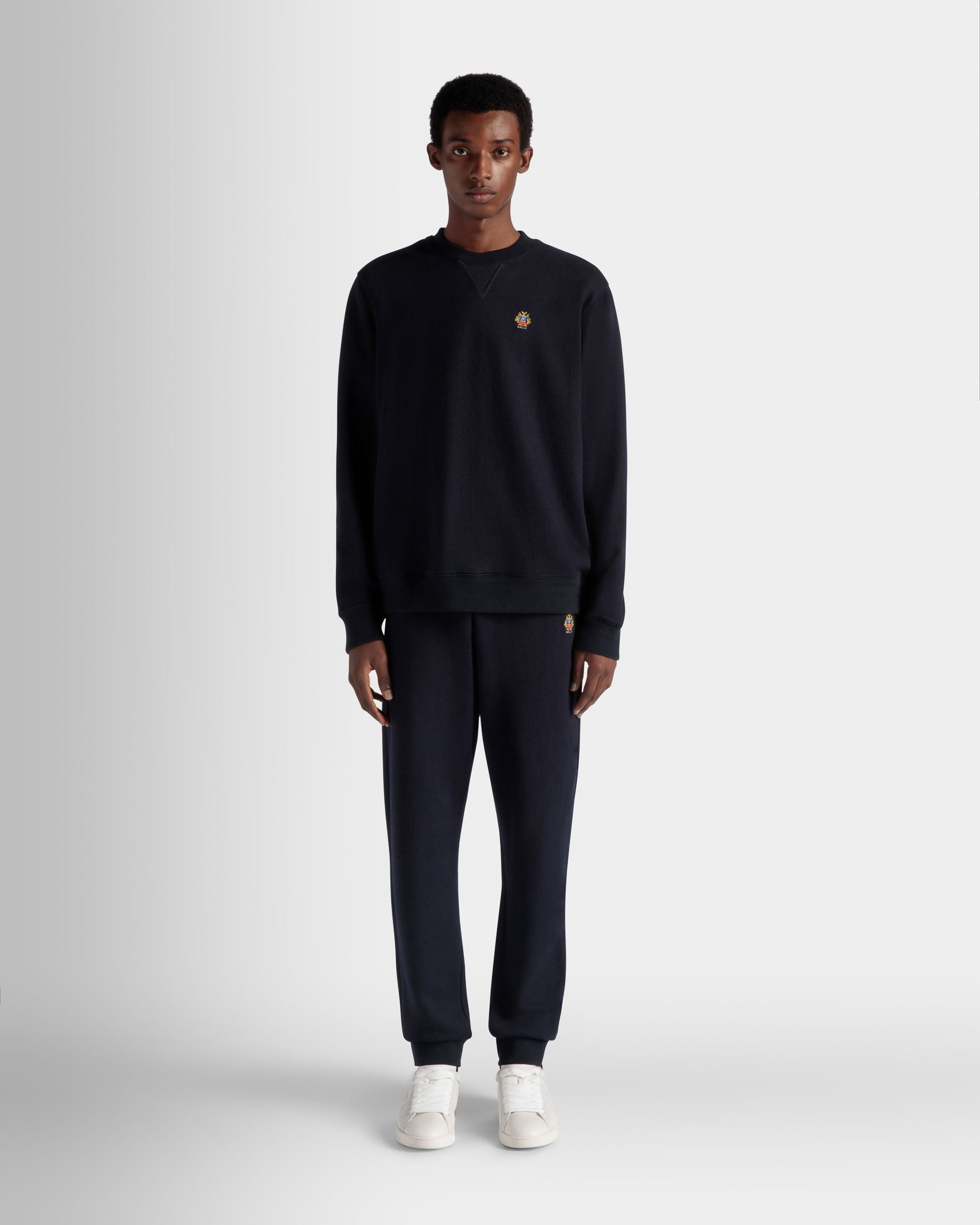 Adrien Brody Travel Collection Sweatpants In Navy Blue Cashmere Blend - Men's - Bally - 02