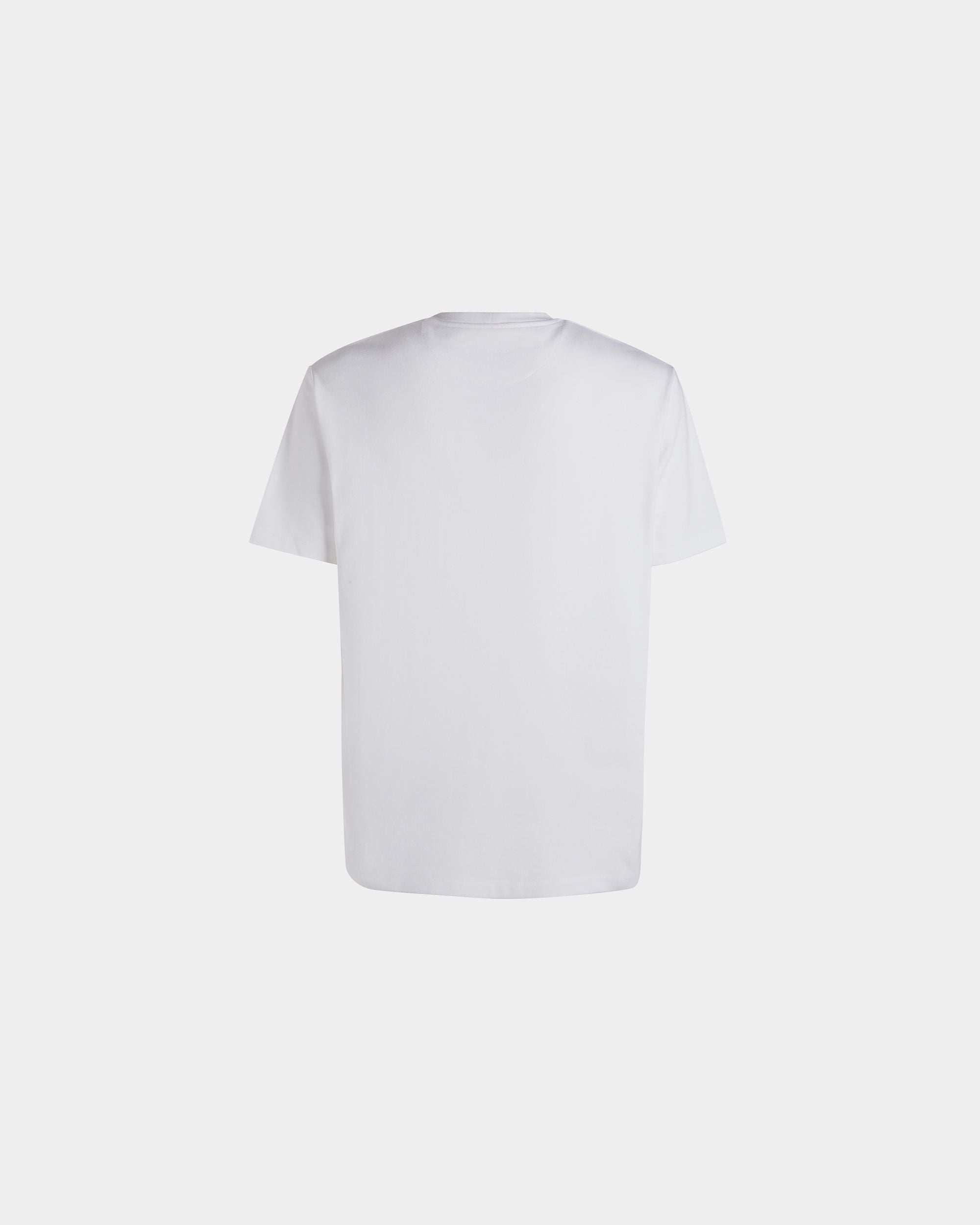 T-Shirt With Bally Crest Logo In White Cotton - Men's - Bally - 03
