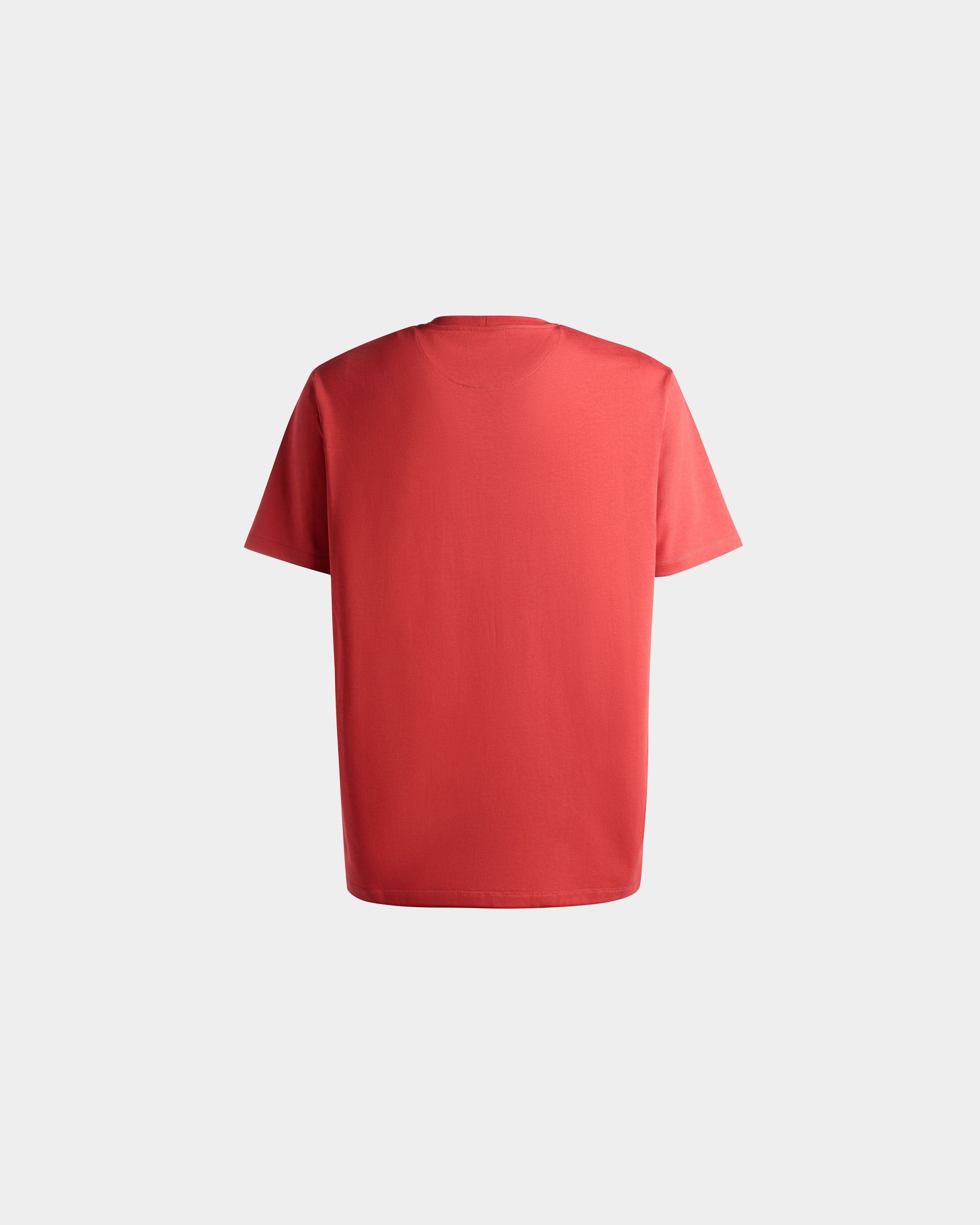 T-Shirt With Bally Crest Logo In Red Cotton - Men's - Bally - 03