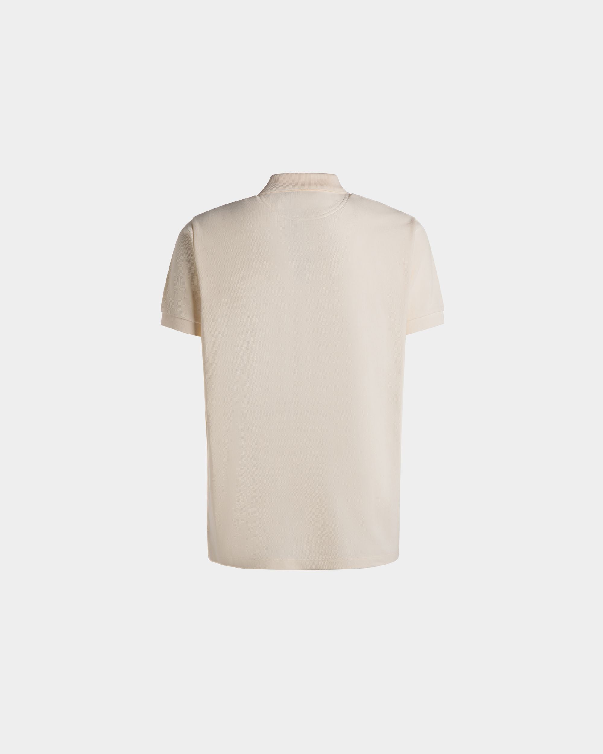 Polo With a Bally Crest Logo In White Cotton - Men's - Bally - 08