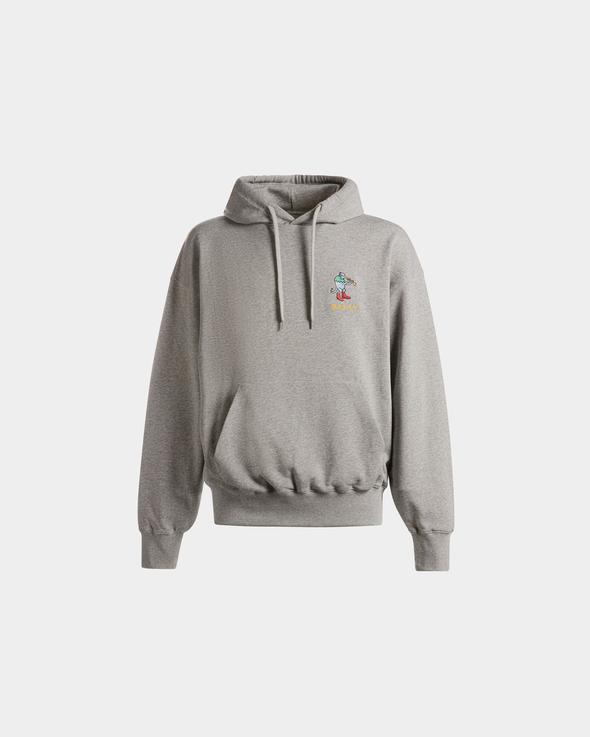 Sweatshirt in Grey Melange Cotton - Men's - Bally - 01