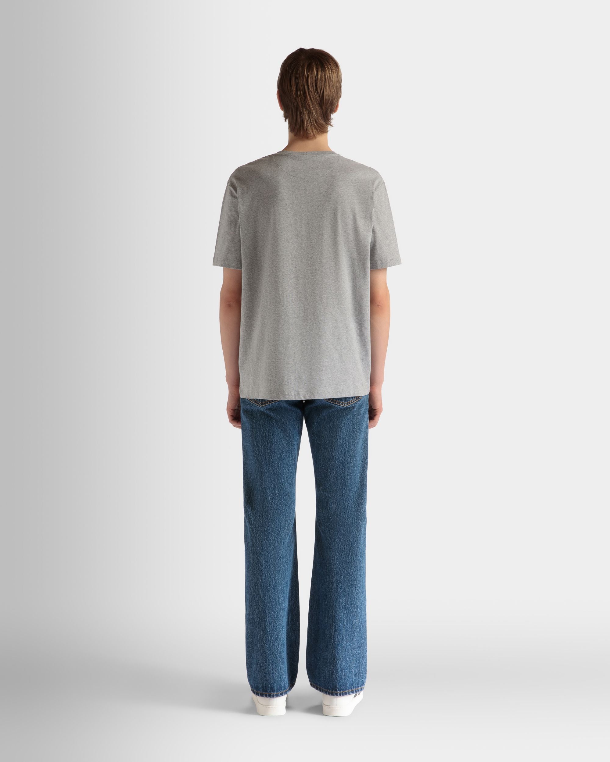 T-Shirt in Grey Melange Cotton - Men's - Bally - 06